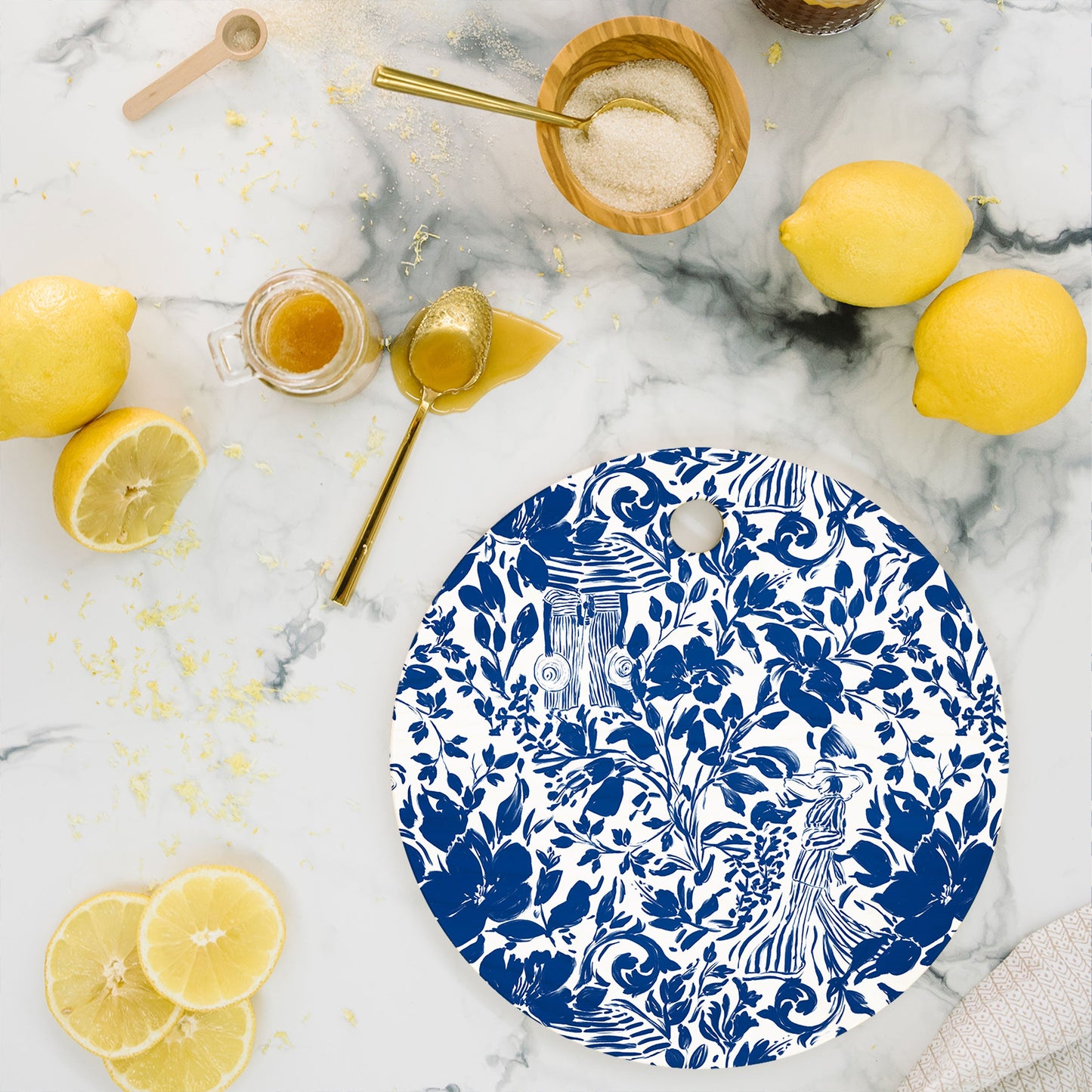 Marta Barragan Camarasa Chic Garden Walk Cutting Board Round