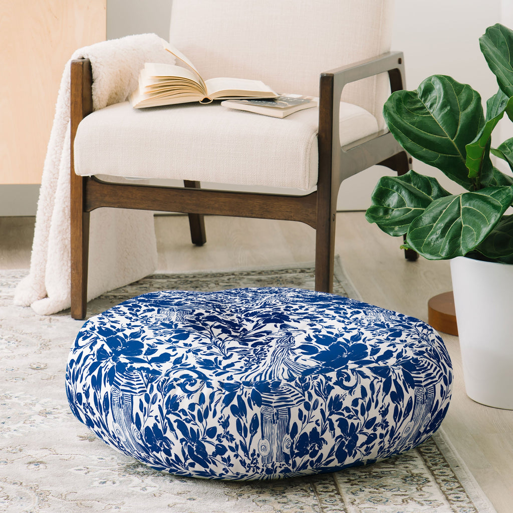 Marta Barragan Camarasa Chic Garden Walk Floor Pillow Round