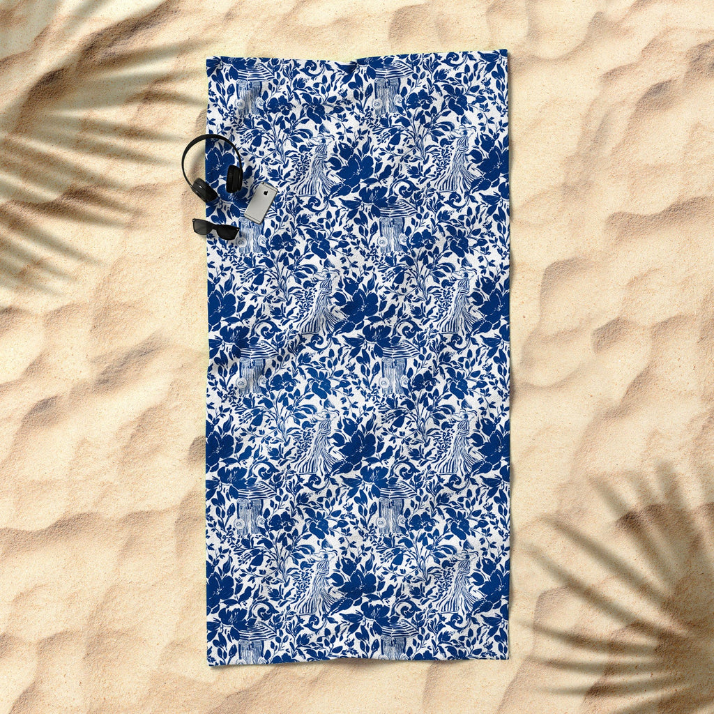 Marta Barragan Camarasa Chic Garden Walk Beach Towel