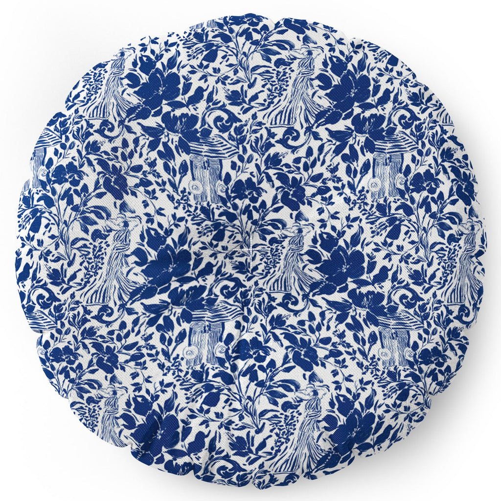 Marta Barragan Camarasa Chic Garden Walk Floor Pillow Round