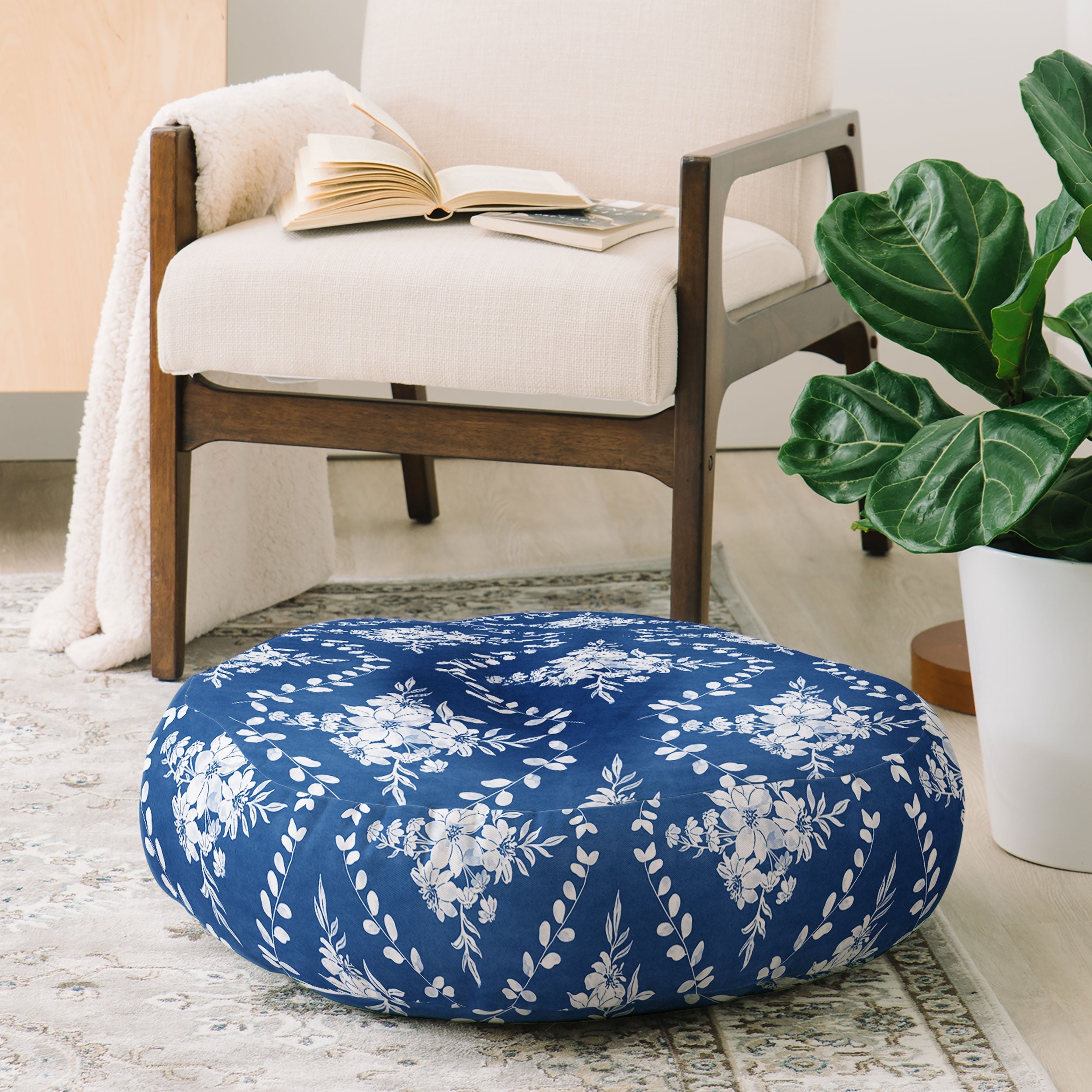 Marta Barragan Camarasa Chic Garden Whisper Floor Pillow Round