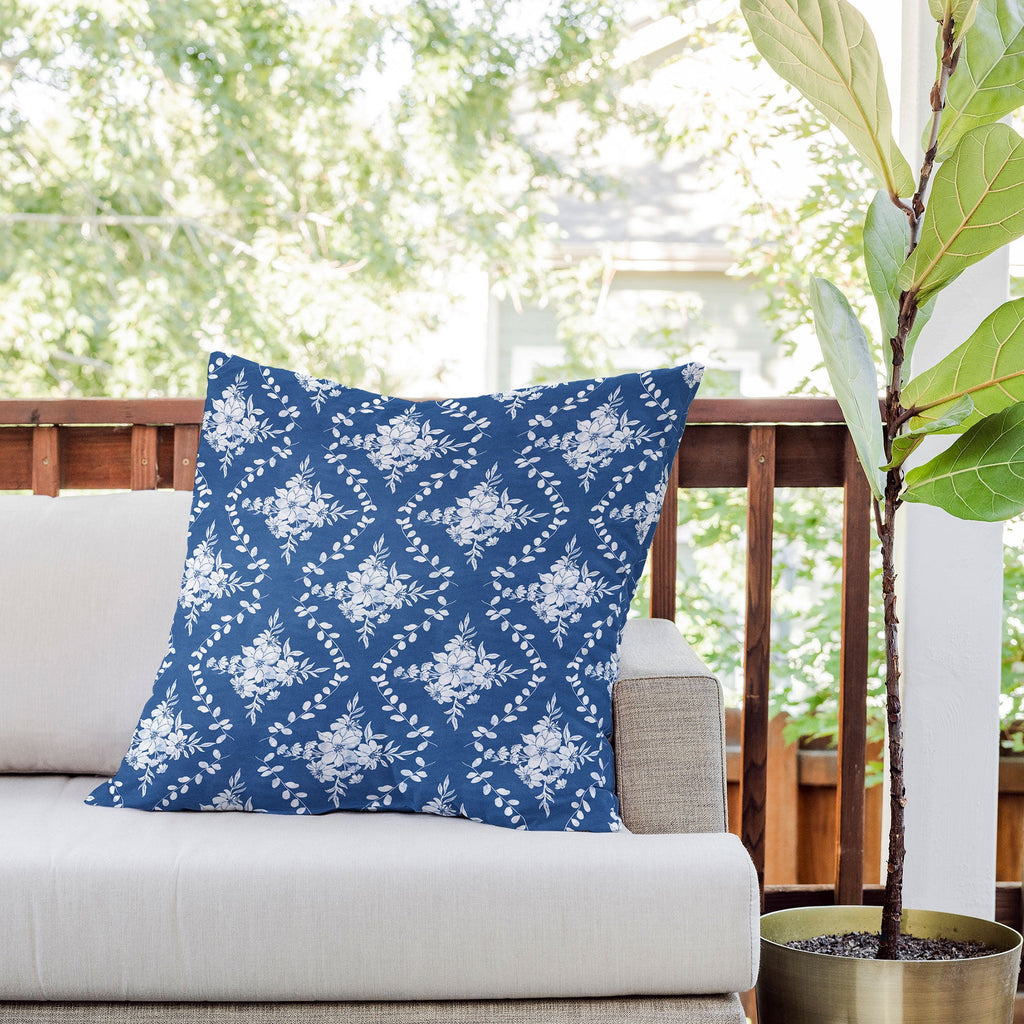 Marta Barragan Camarasa Chic Garden Whisper Outdoor Throw Pillow