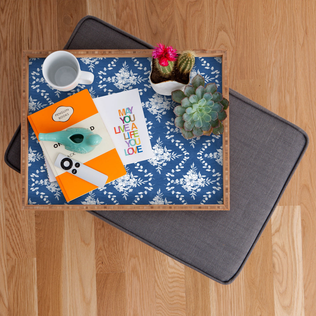 Marta Barragan Camarasa Chic Garden Whisper Rectangular Tray