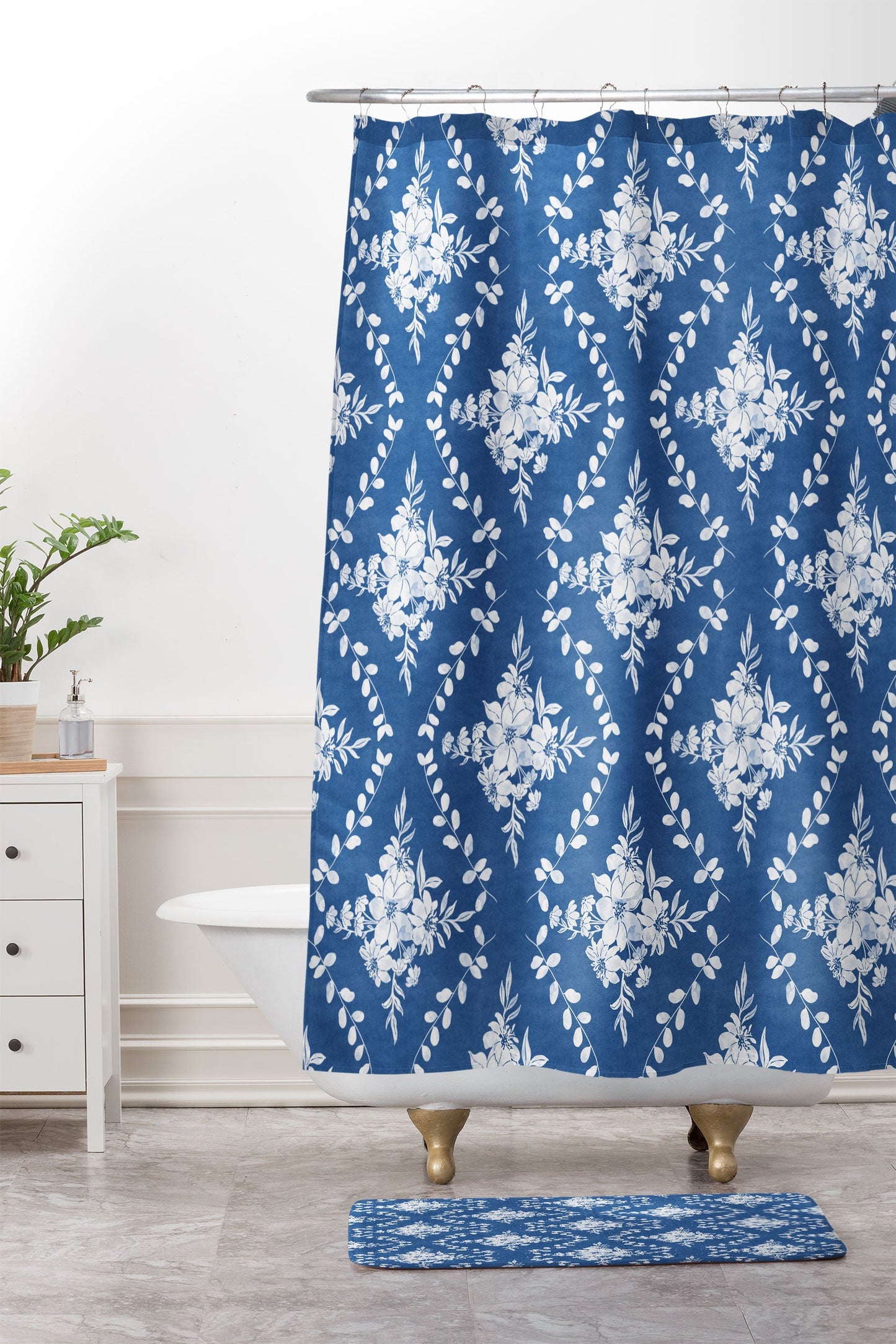 Marta Barragan Camarasa Chic Garden Whisper Memory Foam Bath Mat