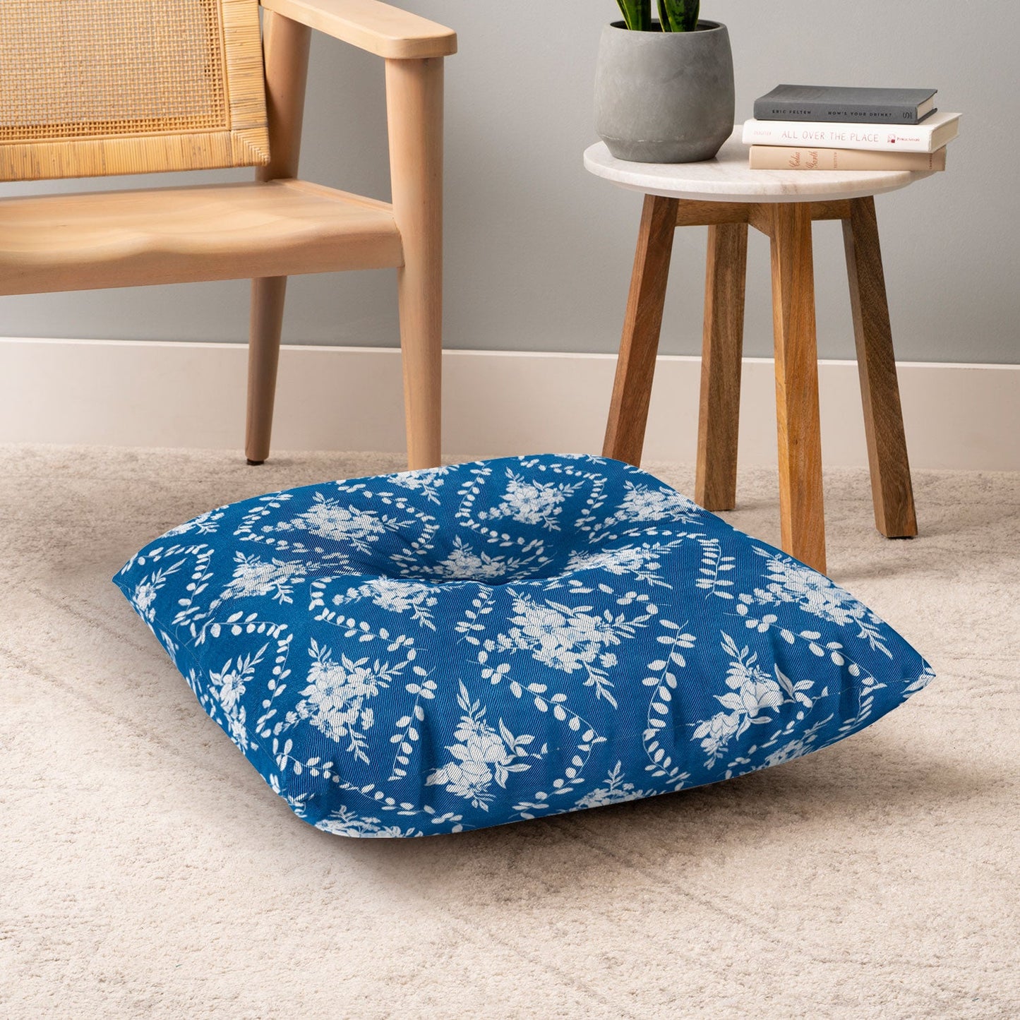 Marta Barragan Camarasa Chic Garden Whisper Floor Pillow Square