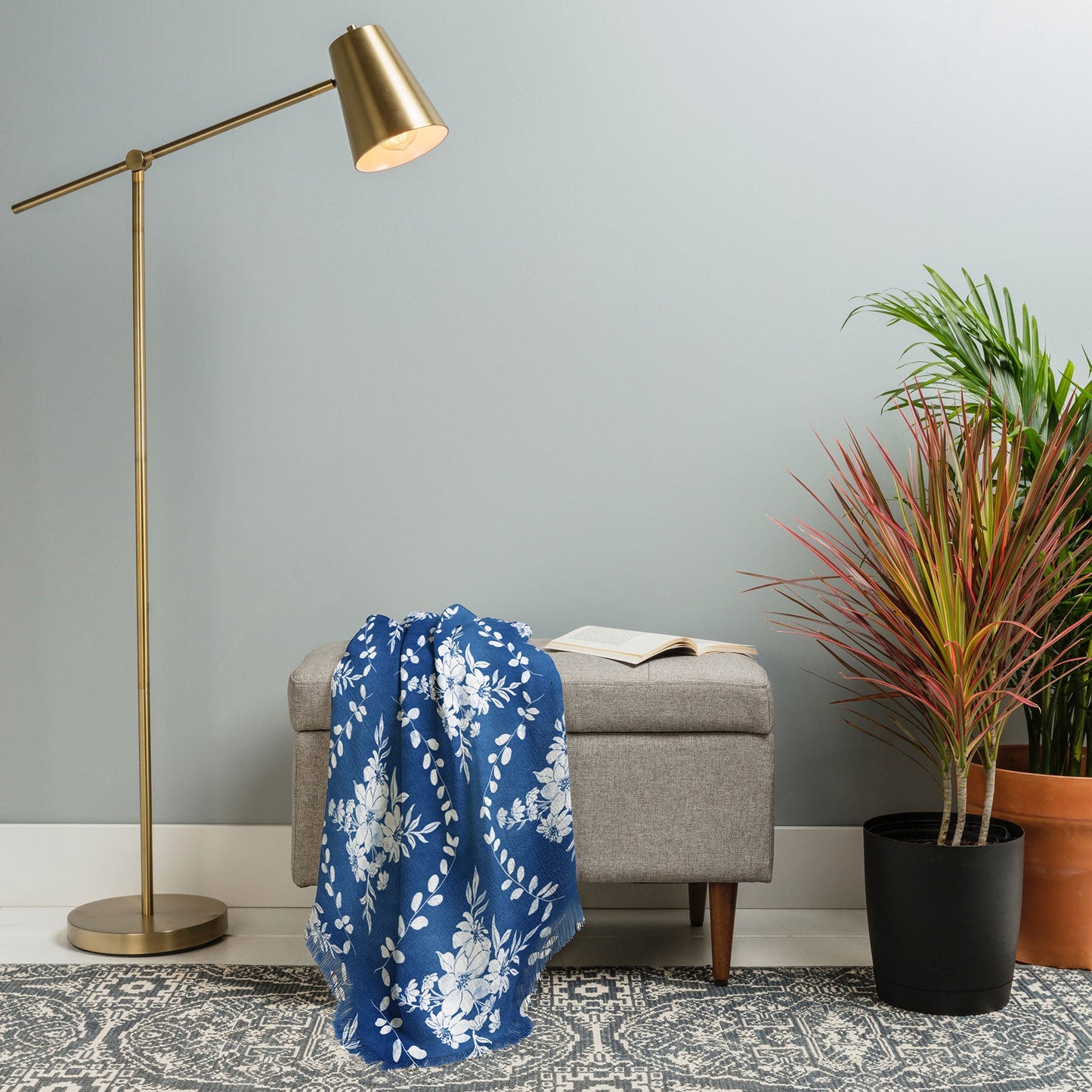 Marta Barragan Camarasa Chic Garden Whisper Throw Blanket