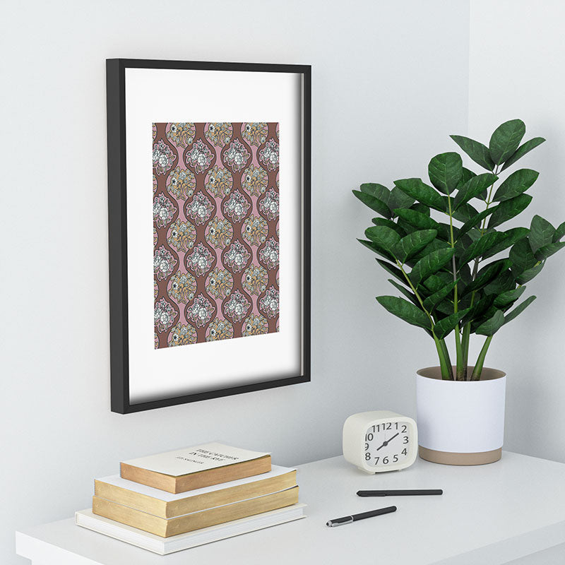 Marta Barragan Camarasa Classic Floral Arrangement Recessed Framing Rectangle