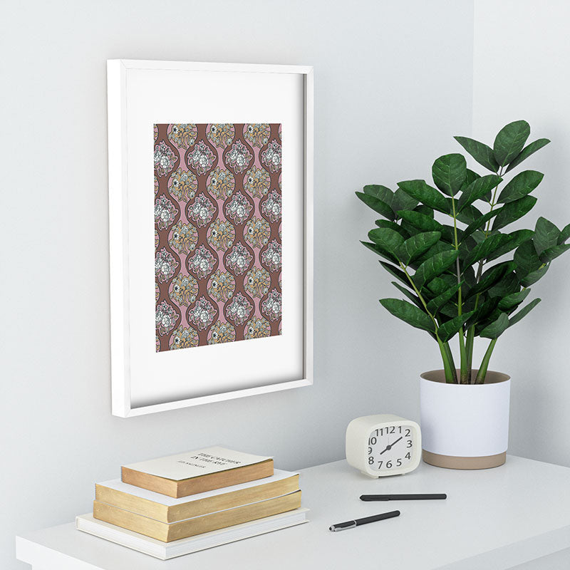Marta Barragan Camarasa Classic Floral Arrangement Recessed Framing Rectangle