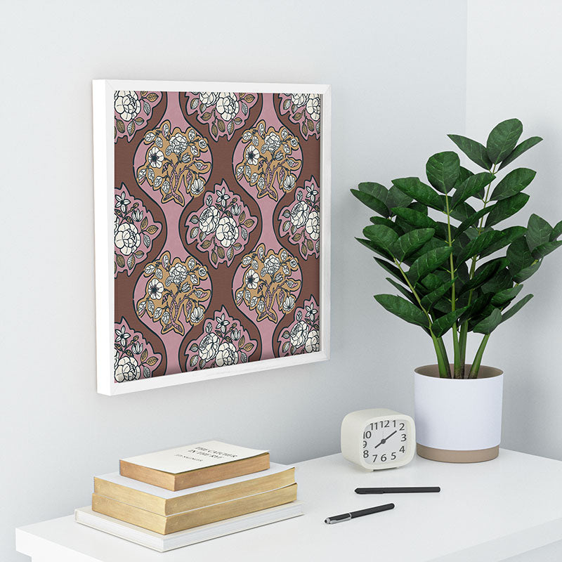 Marta Barragan Camarasa Classic Floral Arrangement Recessed Framing Square
