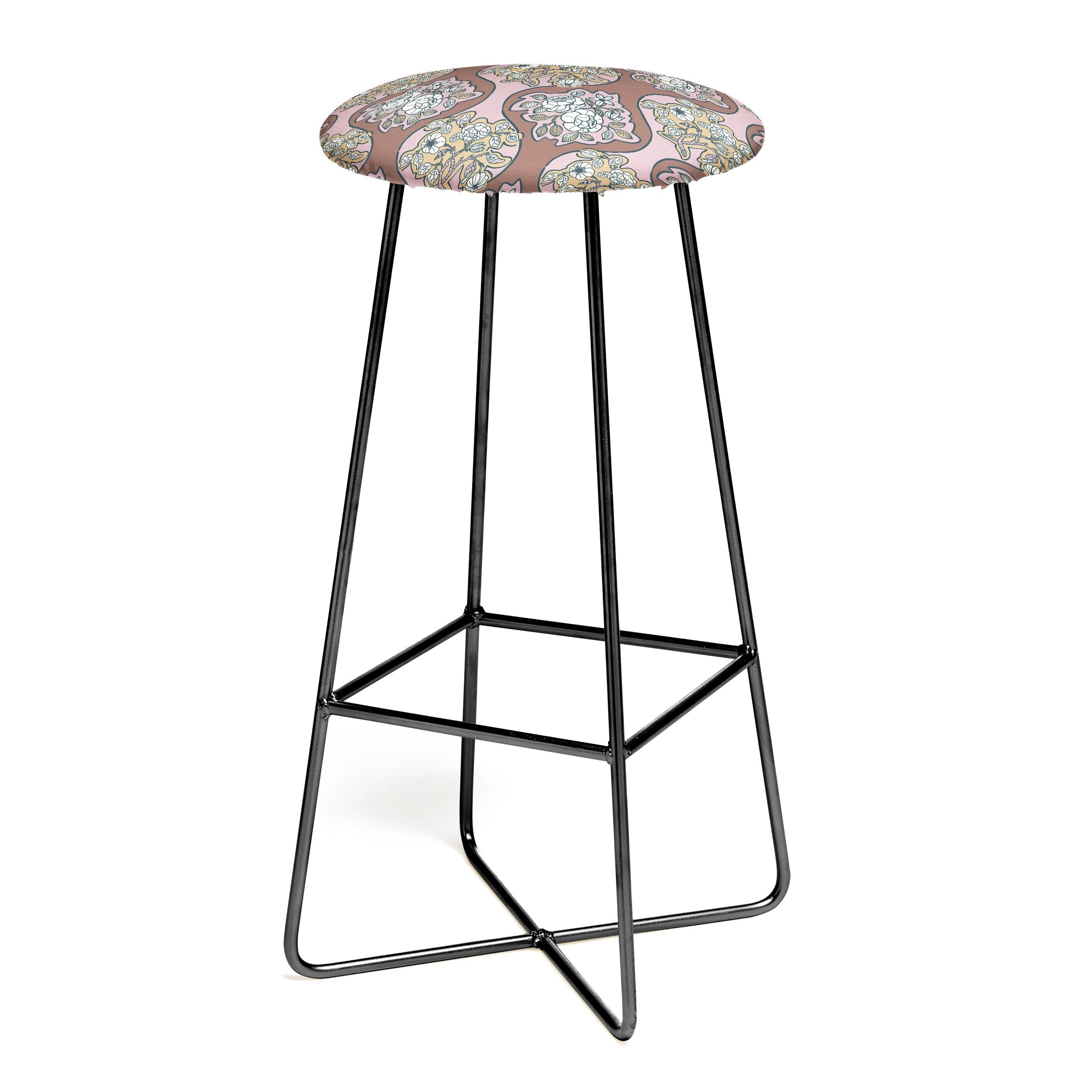 Marta Barragan Camarasa Classic Floral Arrangement Bar Stool
