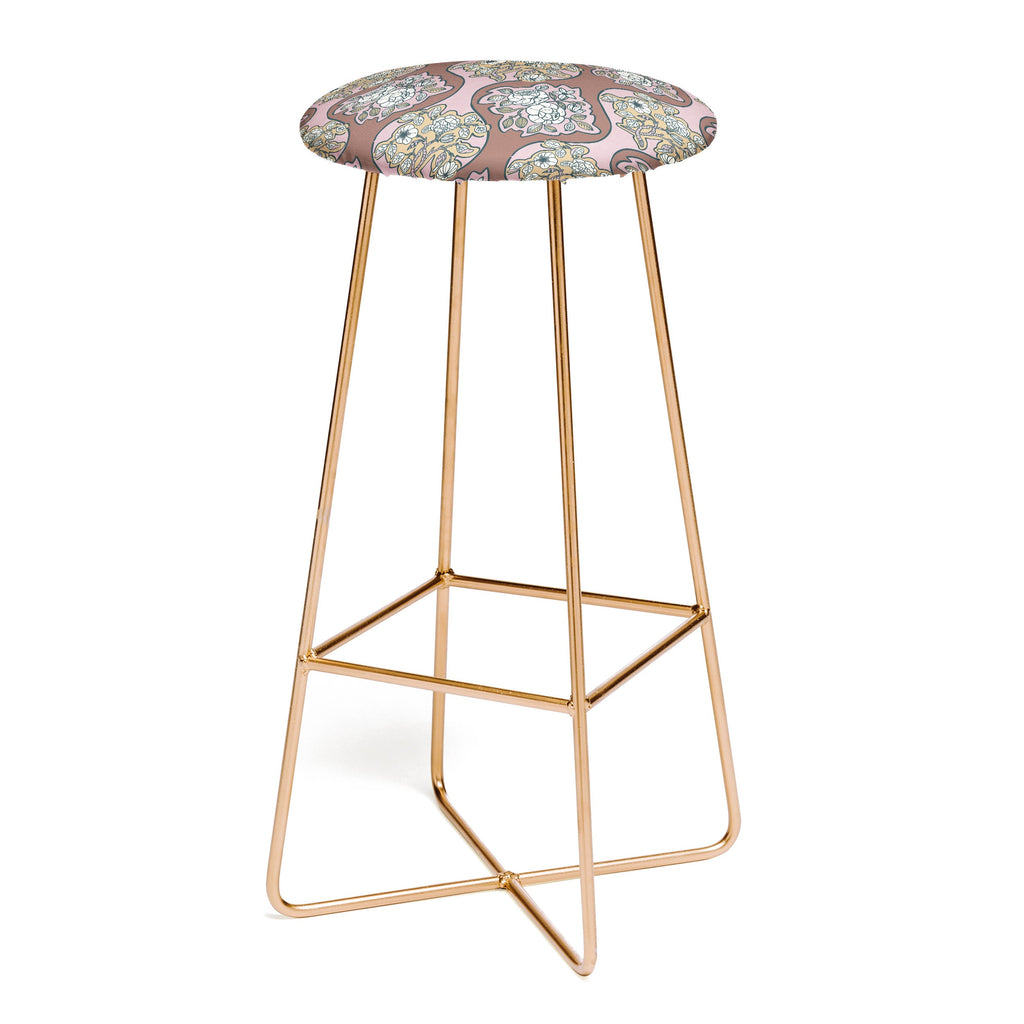 Marta Barragan Camarasa Classic Floral Arrangement Bar Stool