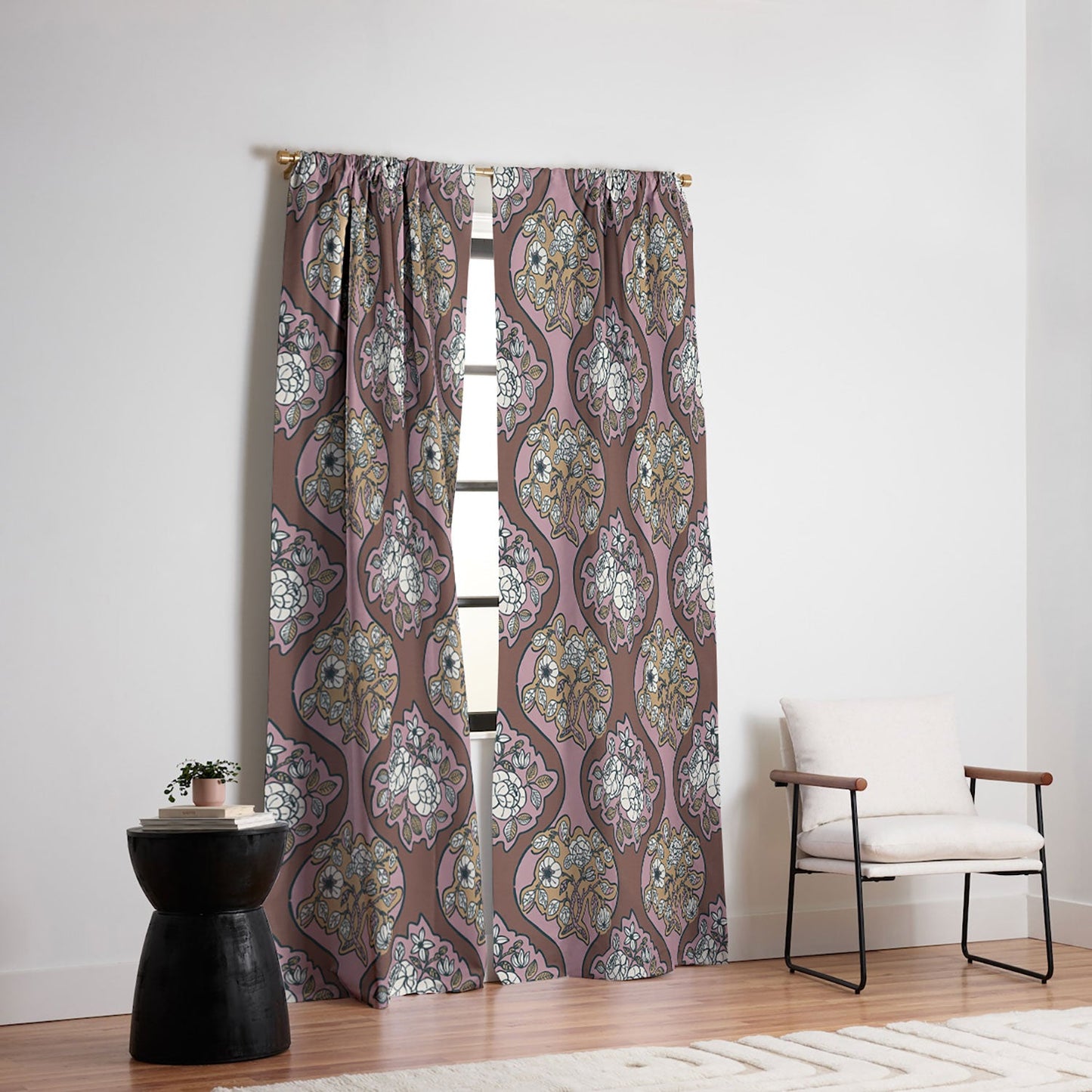 Marta Barragan Camarasa Classic Floral Arrangement Blackout Window Curtain