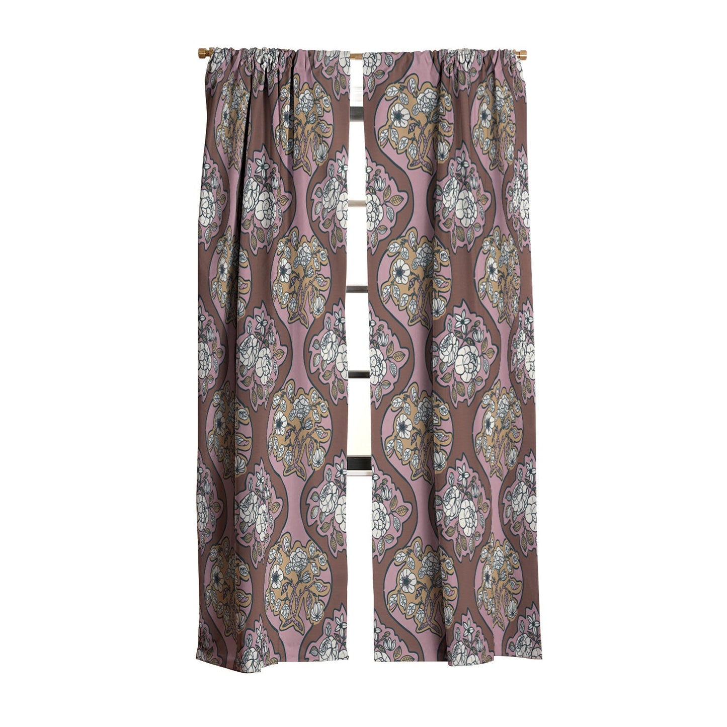 Marta Barragan Camarasa Classic Floral Arrangement Blackout Window Curtain