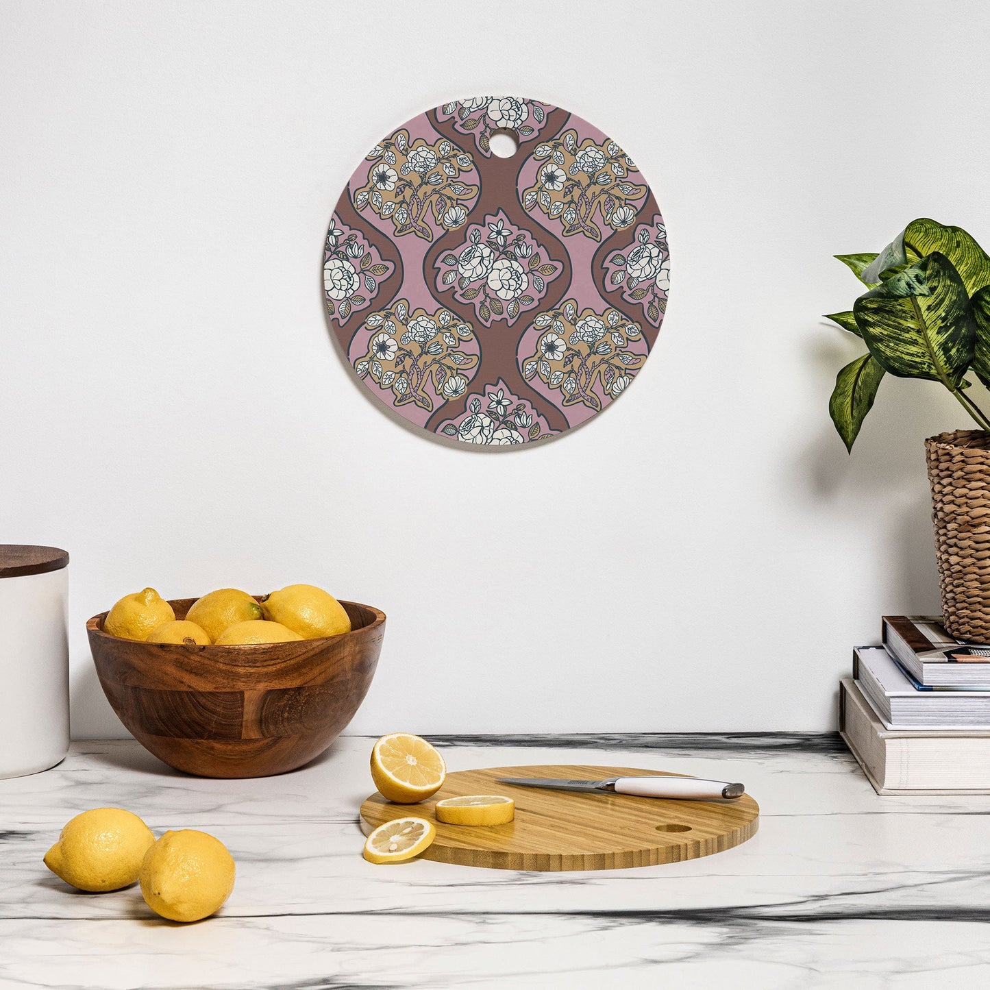 Marta Barragan Camarasa Classic Floral Arrangement Cutting Board Round