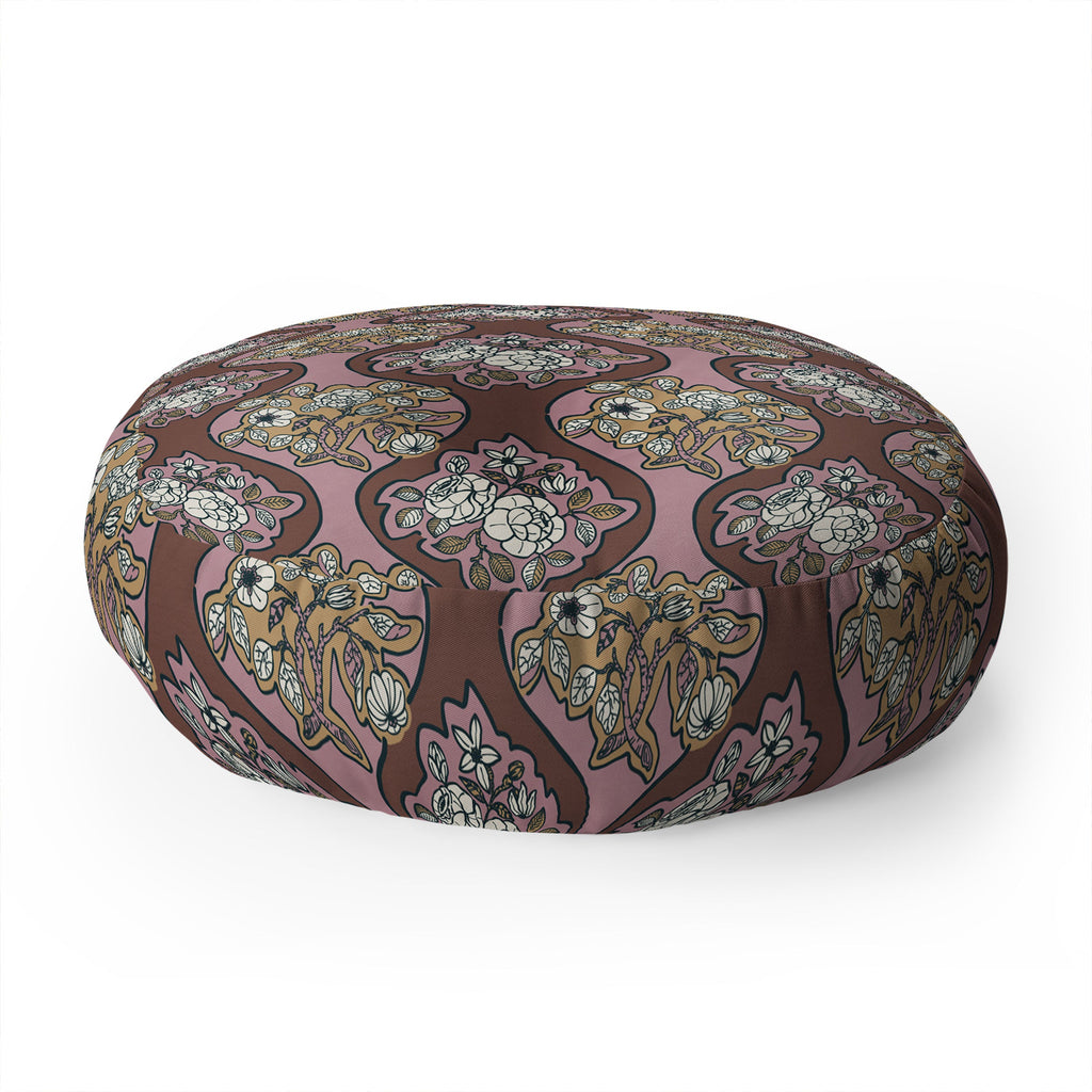 Marta Barragan Camarasa Classic Floral Arrangement Floor Pillow Round