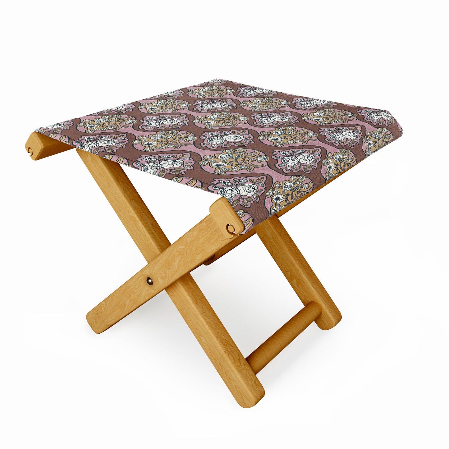 Marta Barragan Camarasa Classic Floral Arrangement Folding Stool
