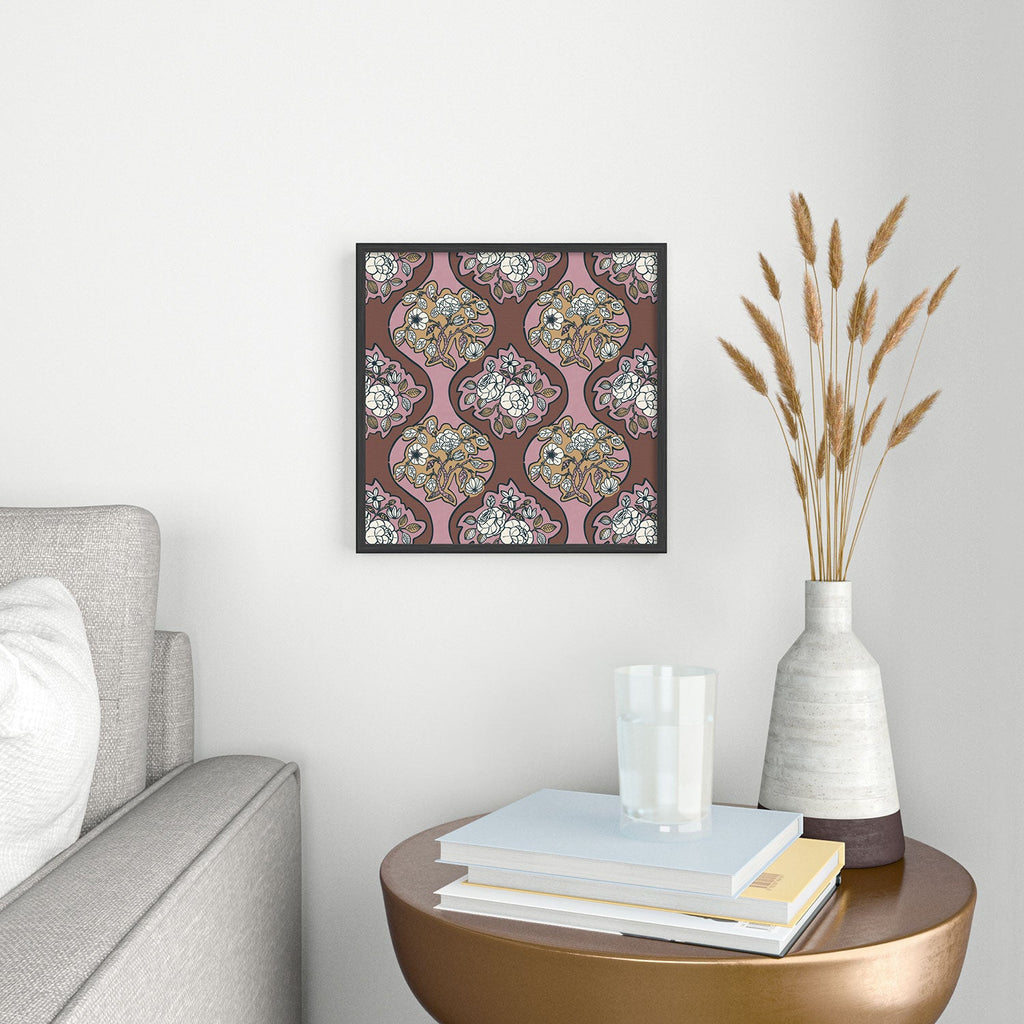 Marta Barragan Camarasa Classic Floral Arrangement Square Metal Framed Art Print