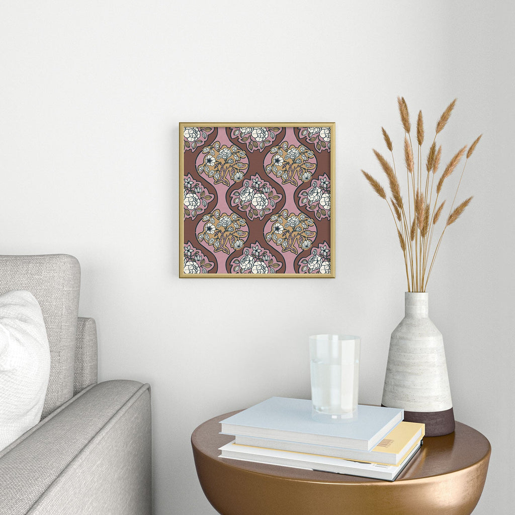 Marta Barragan Camarasa Classic Floral Arrangement Square Metal Framed Art Print