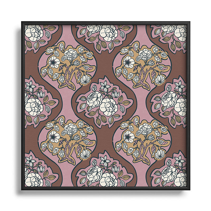 Marta Barragan Camarasa Classic Floral Arrangement Square Metal Framed Art Print