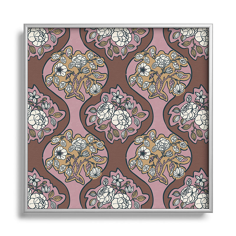 Marta Barragan Camarasa Classic Floral Arrangement Square Metal Framed Art Print