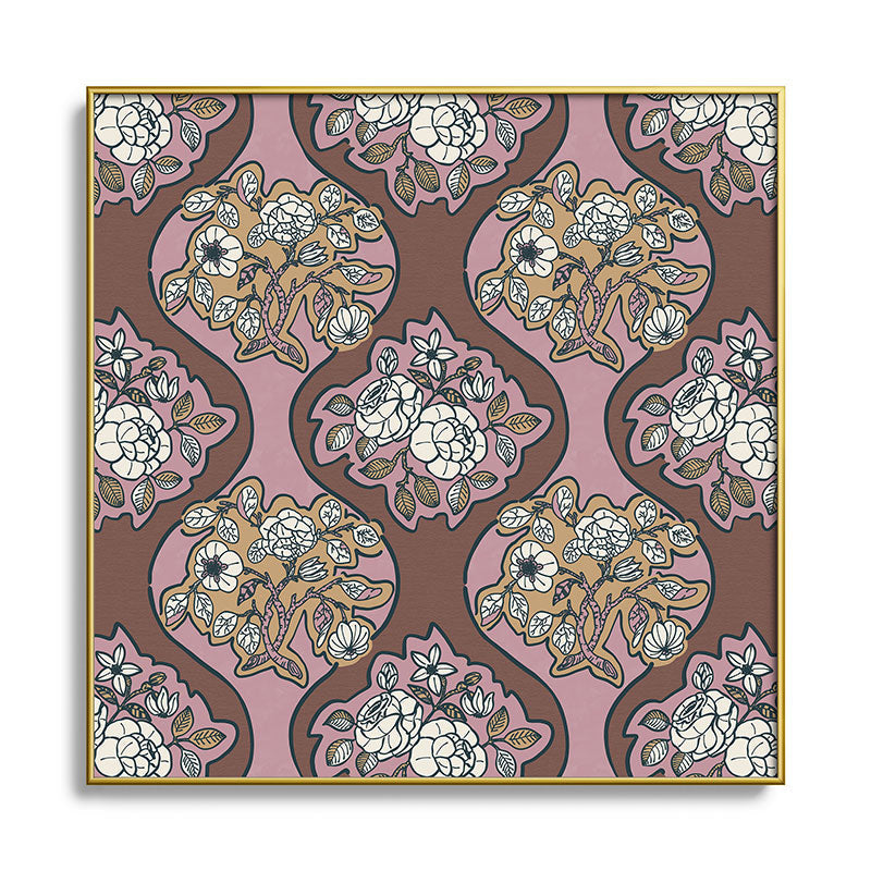 Marta Barragan Camarasa Classic Floral Arrangement Square Metal Framed Art Print