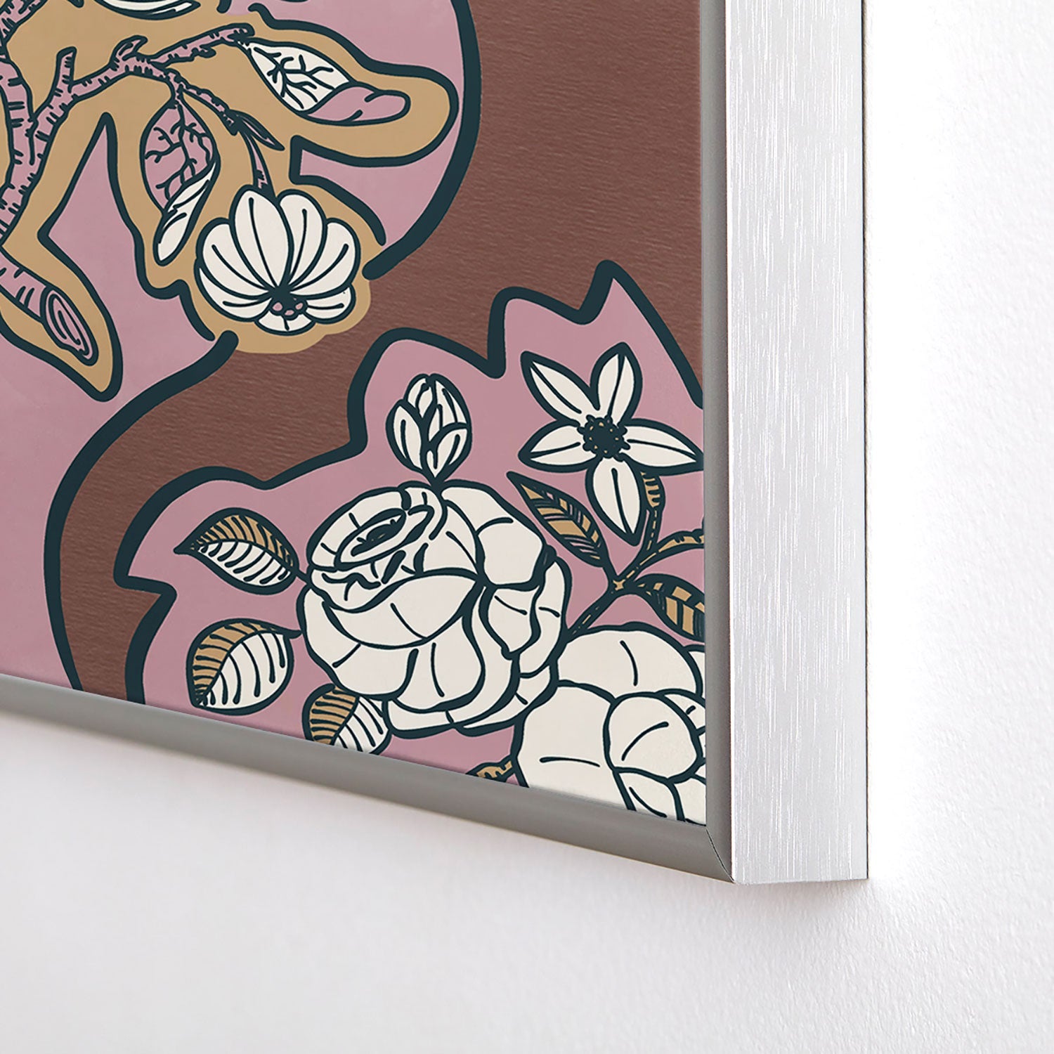 Marta Barragan Camarasa Classic Floral Arrangement Square Metal Framed Art Print