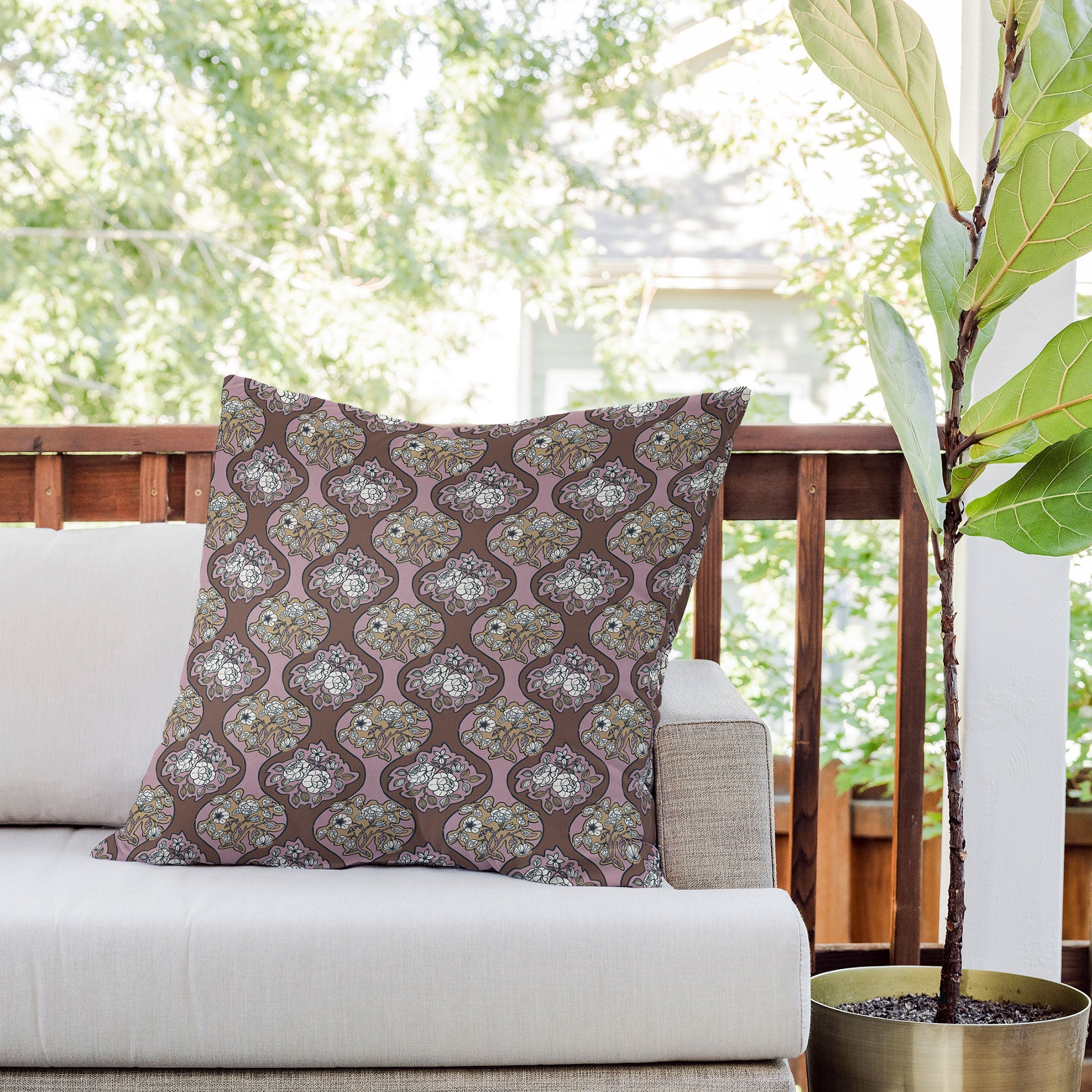 Marta Barragan Camarasa Classic Floral Arrangement Outdoor Throw Pillow