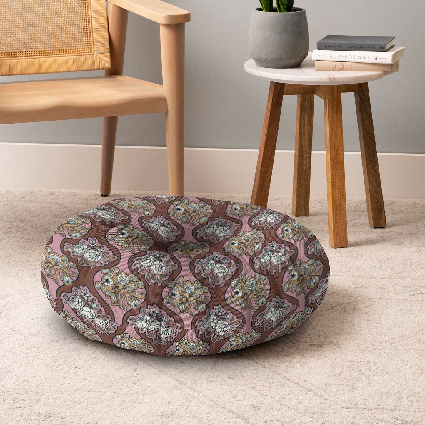 Marta Barragan Camarasa Classic Floral Arrangement Floor Pillow Round