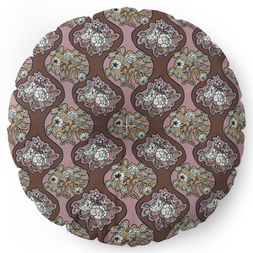 Marta Barragan Camarasa Classic Floral Arrangement Floor Pillow Round