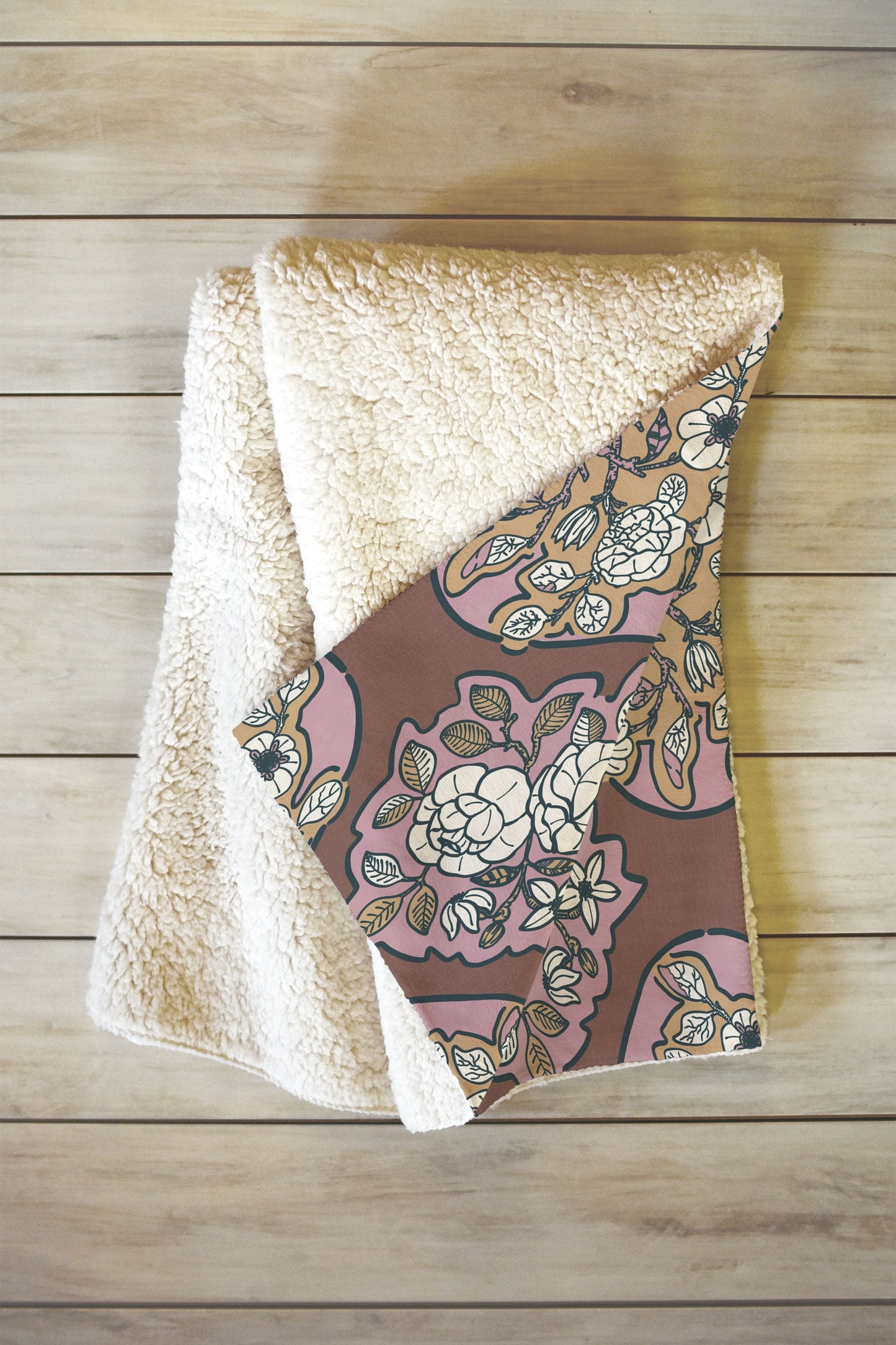Marta Barragan Camarasa Classic Floral Arrangement Fleece Throw Blanket