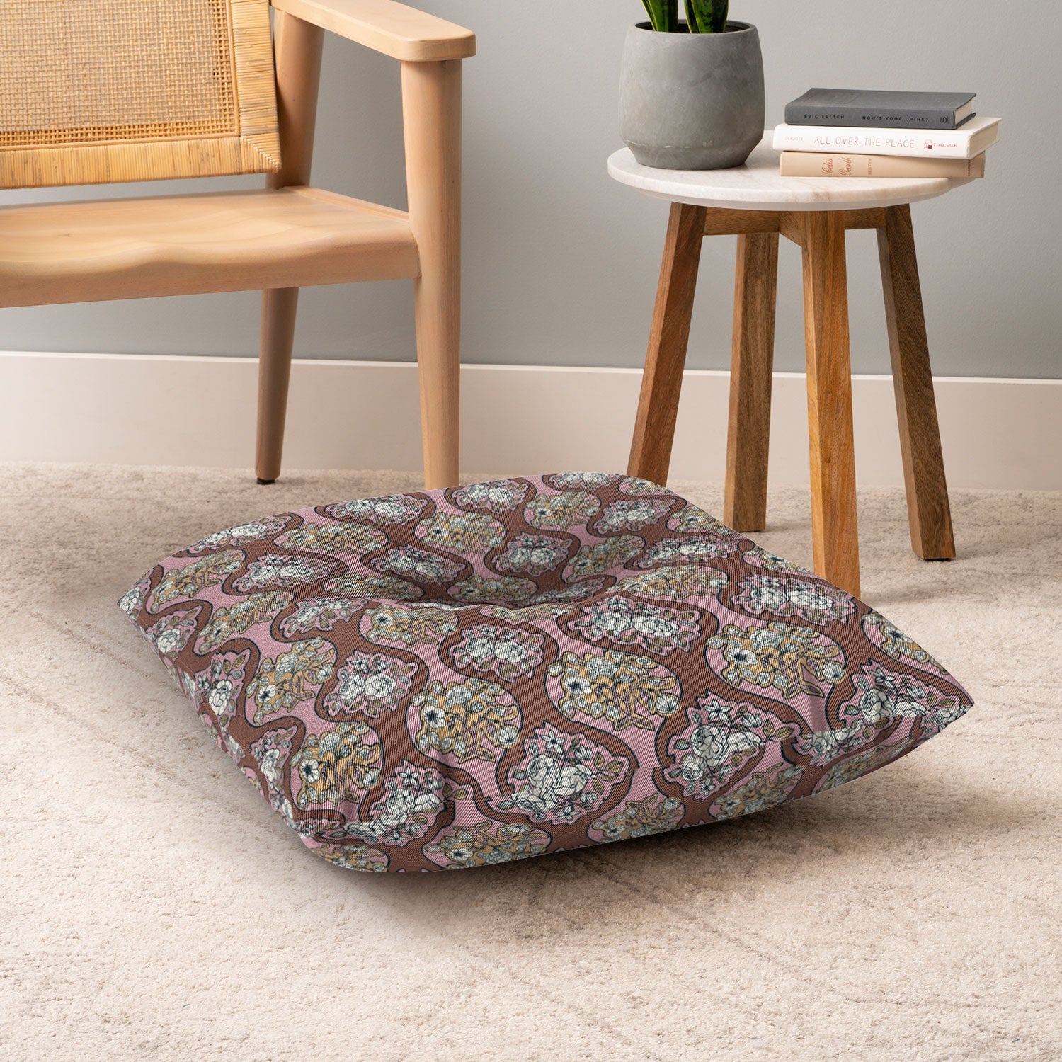 Marta Barragan Camarasa Classic Floral Arrangement Floor Pillow Square