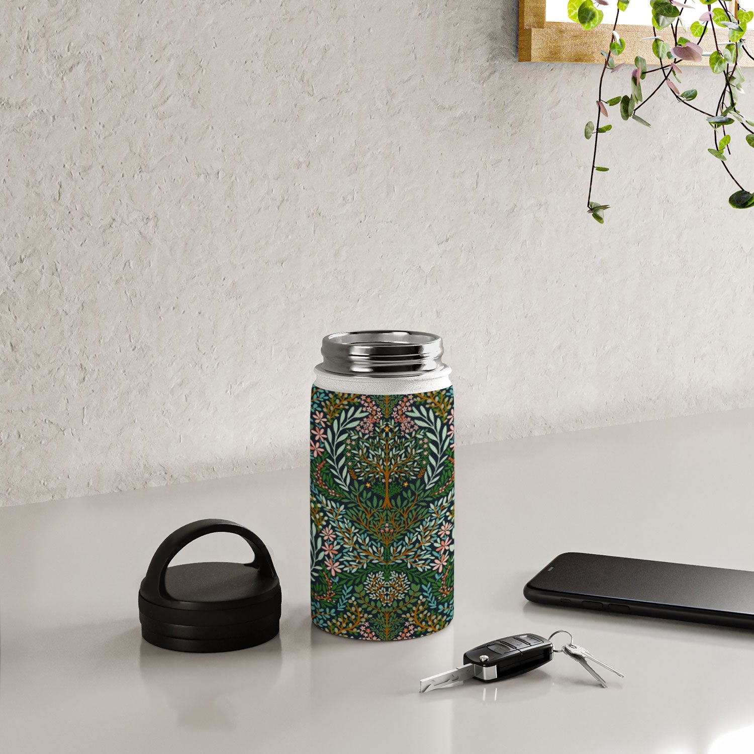 Marta Barragan Camarasa Enchanted Woodland Oasis Water Bottle