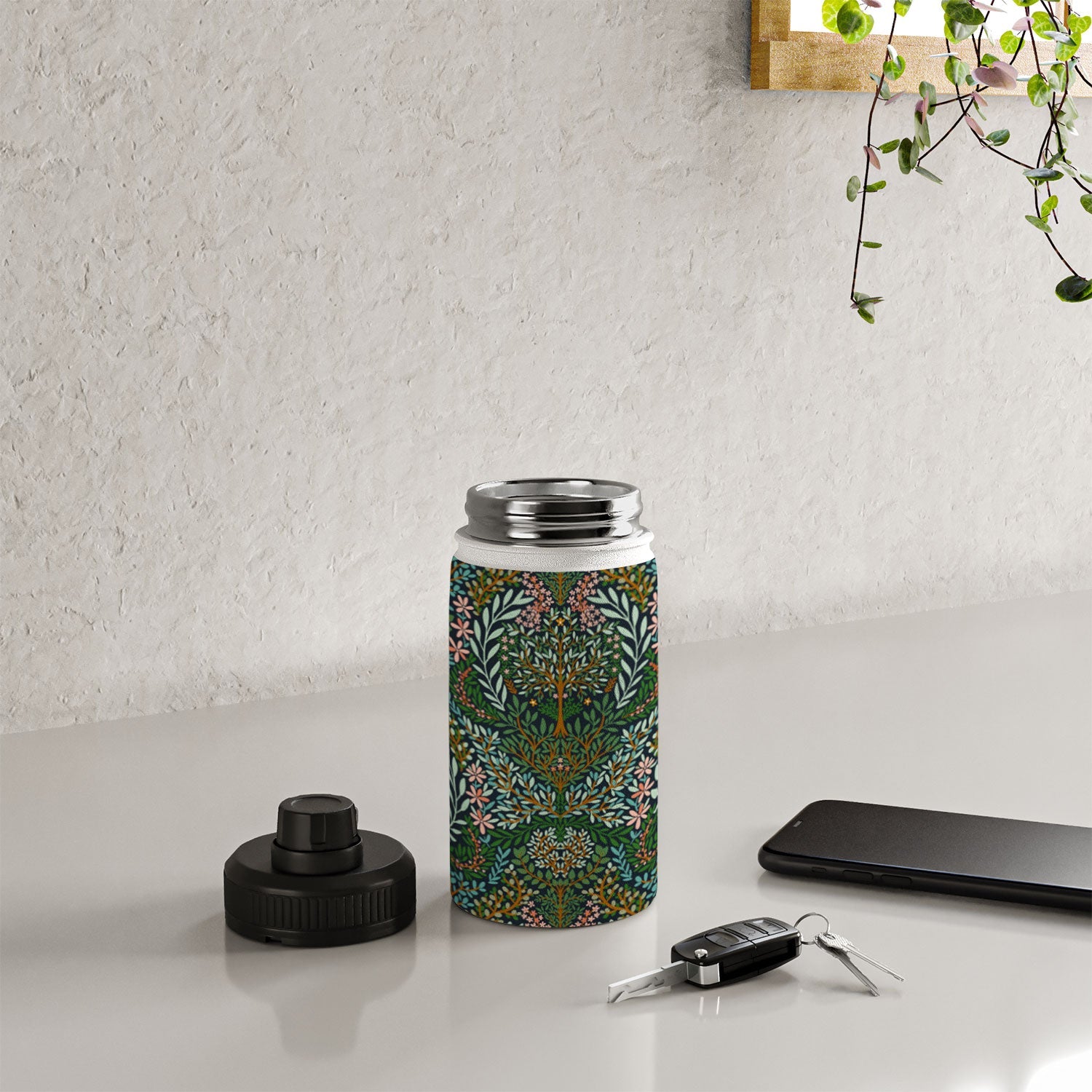 Marta Barragan Camarasa Enchanted Woodland Oasis Water Bottle