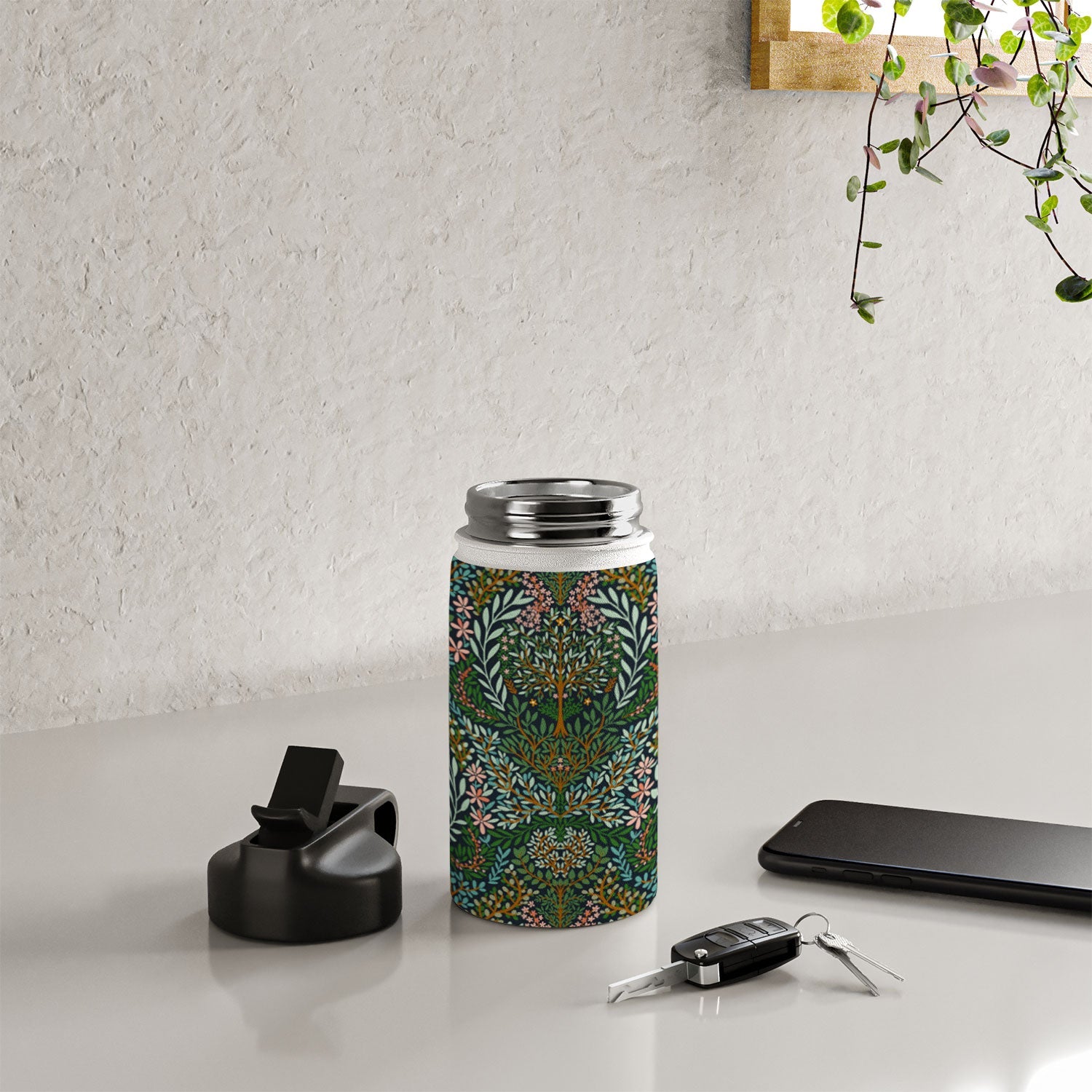 Marta Barragan Camarasa Enchanted Woodland Oasis Water Bottle