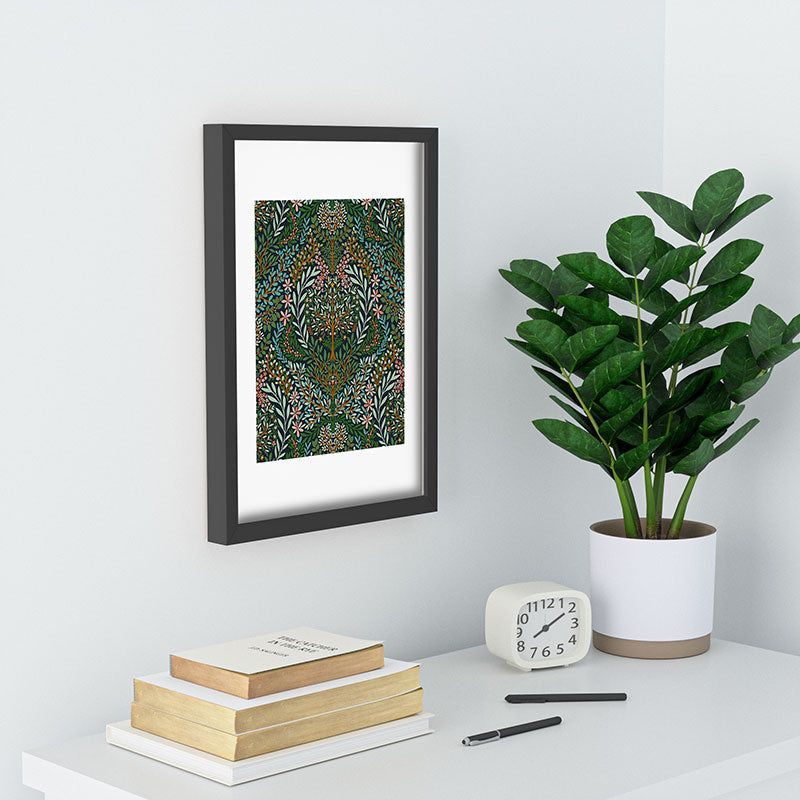 Marta Barragan Camarasa Enchanted Woodland Oasis Recessed Framing Rectangle