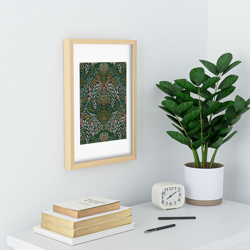 Marta Barragan Camarasa Enchanted Woodland Oasis Recessed Framing Rectangle