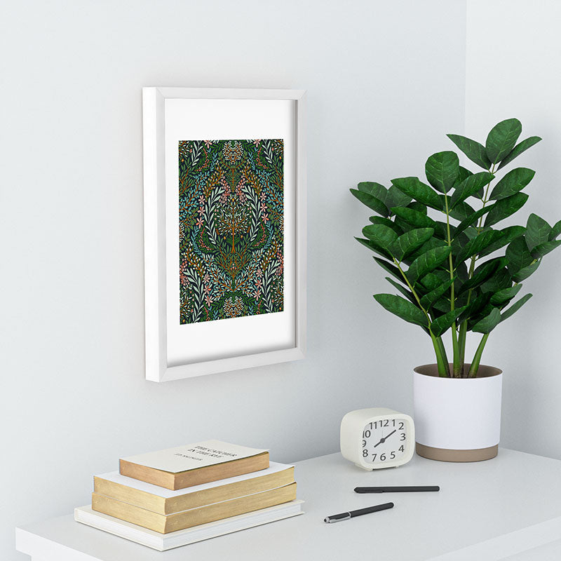 Marta Barragan Camarasa Enchanted Woodland Oasis Recessed Framing Rectangle