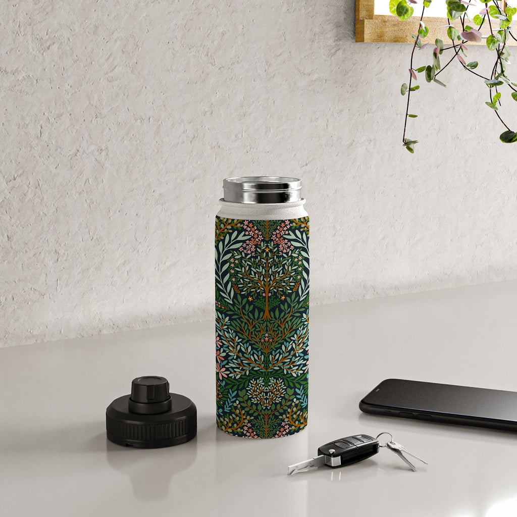 Marta Barragan Camarasa Enchanted Woodland Oasis Water Bottle