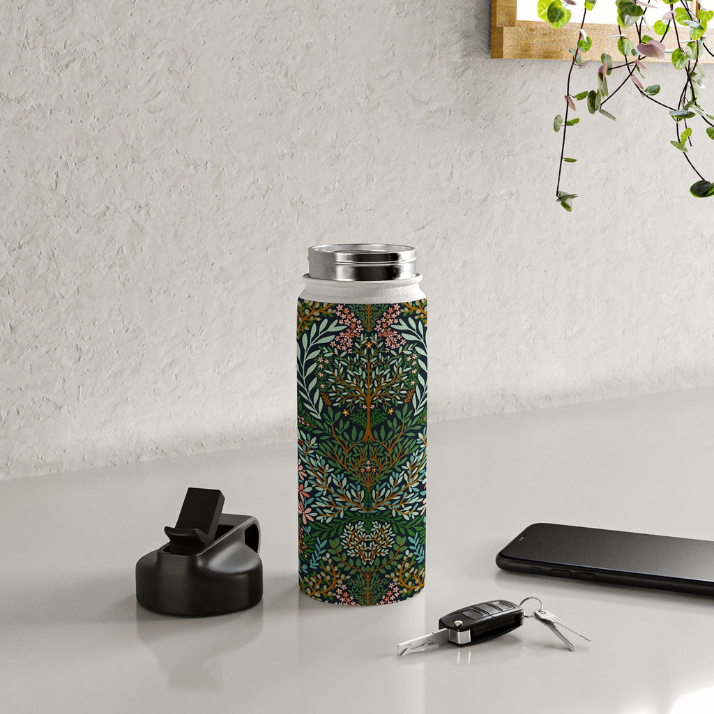 Marta Barragan Camarasa Enchanted Woodland Oasis Water Bottle