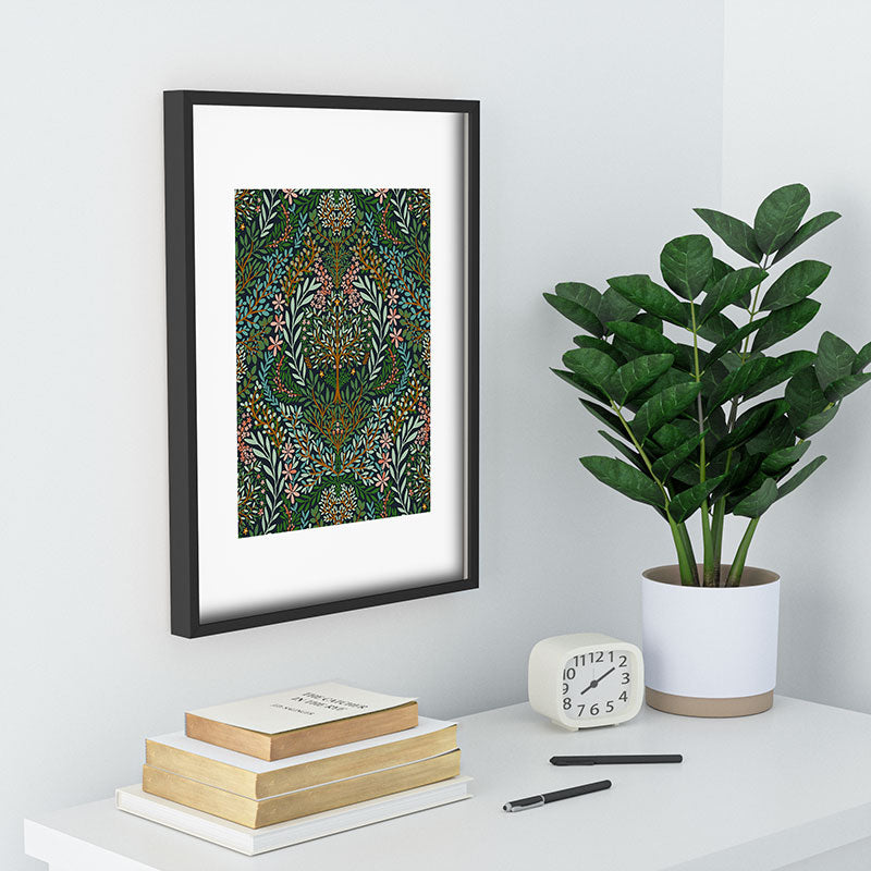 Marta Barragan Camarasa Enchanted Woodland Oasis Recessed Framing Rectangle
