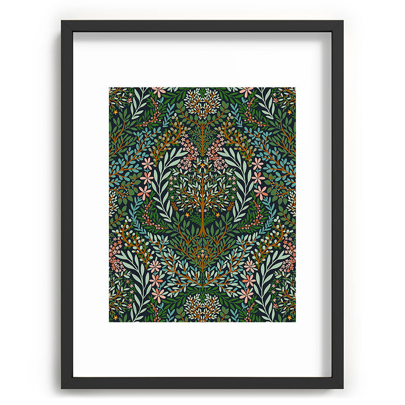 Marta Barragan Camarasa Enchanted Woodland Oasis Recessed Framing Rectangle