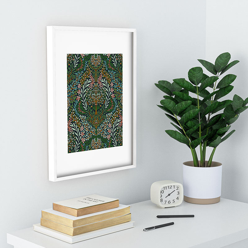 Marta Barragan Camarasa Enchanted Woodland Oasis Recessed Framing Rectangle