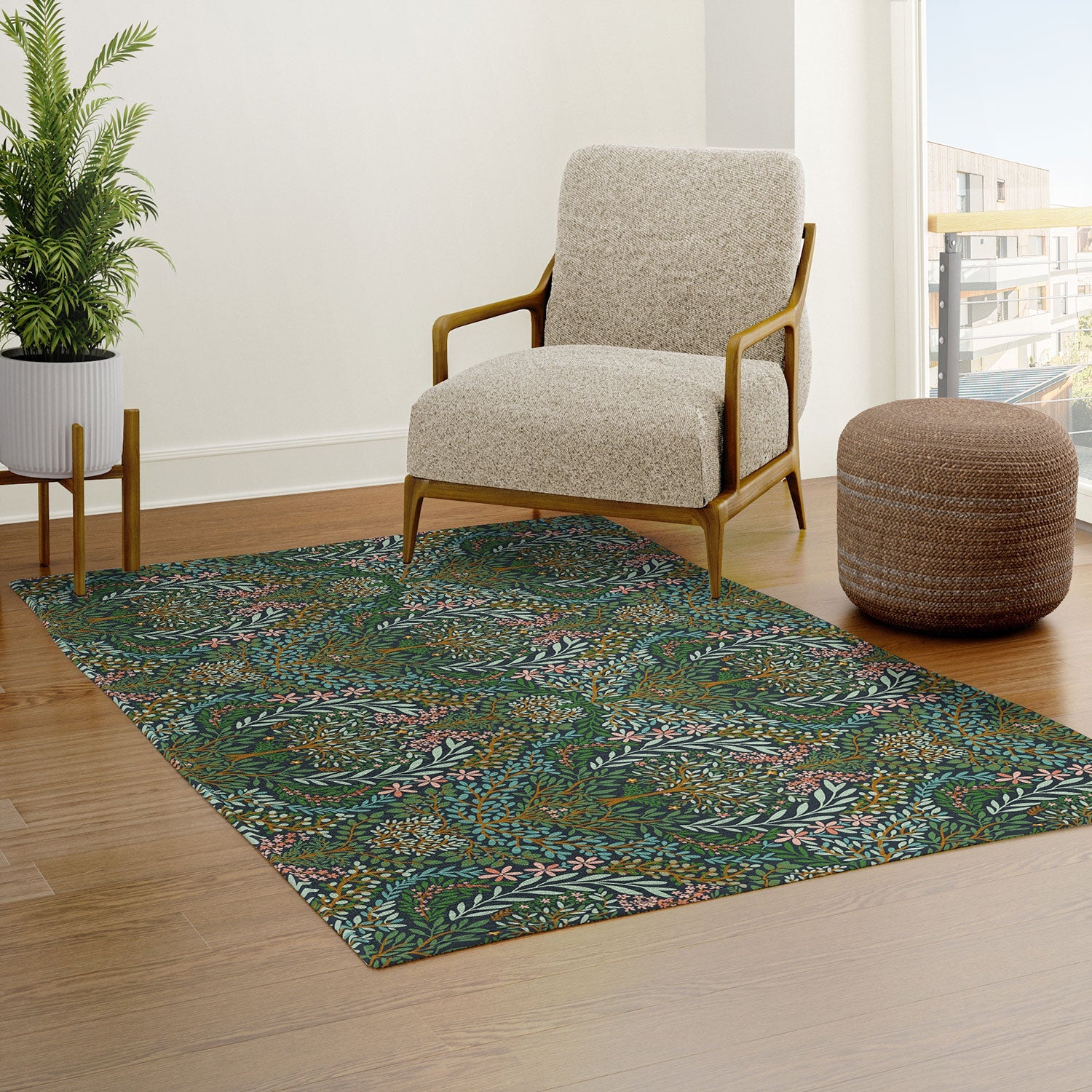 Marta Barragan Camarasa Enchanted Woodland Oasis Area Rug