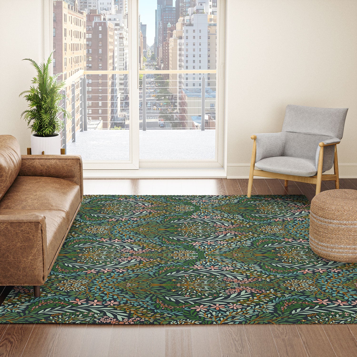 Marta Barragan Camarasa Enchanted Woodland Oasis Area Rug