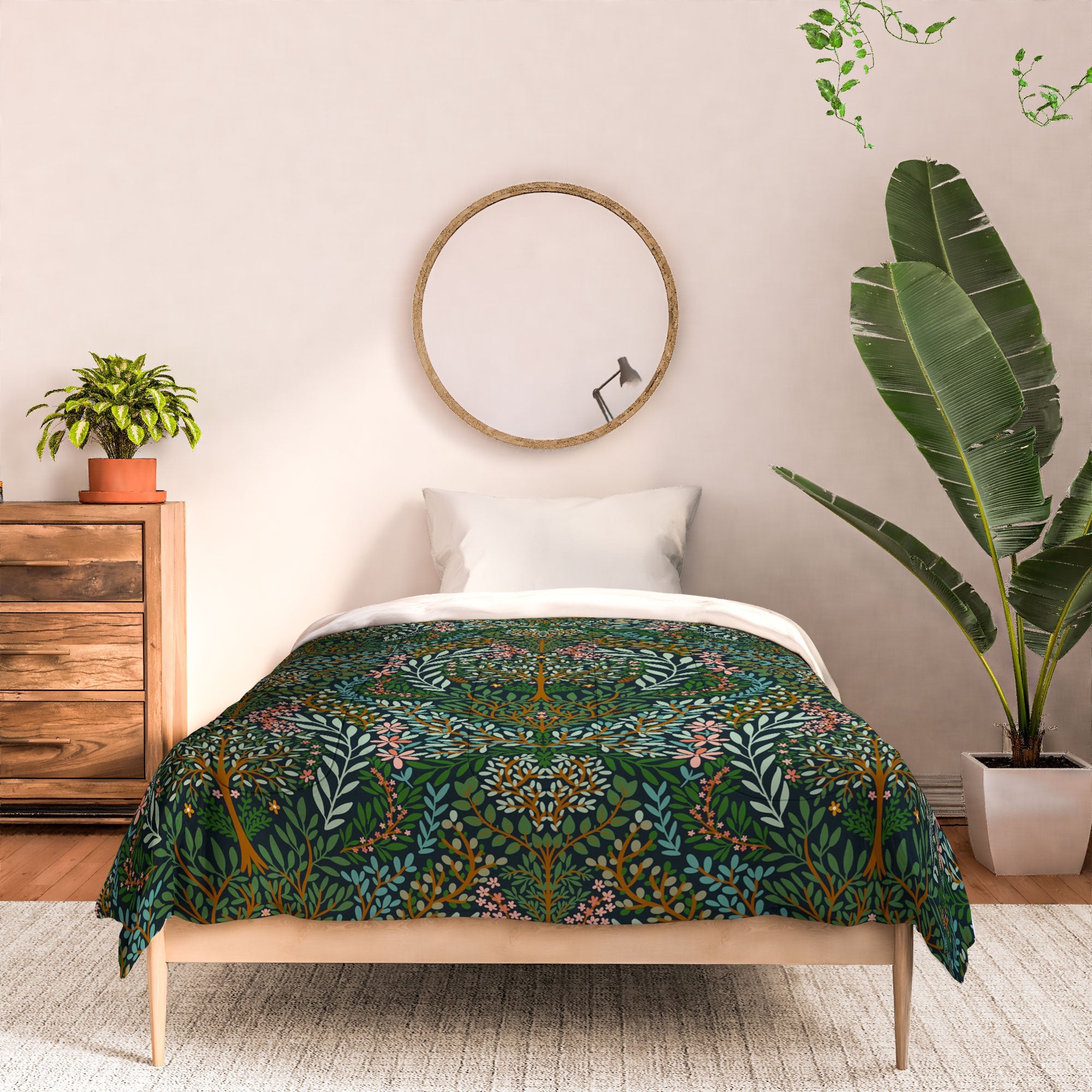 Marta Barragan Camarasa Enchanted Woodland Oasis Comforter