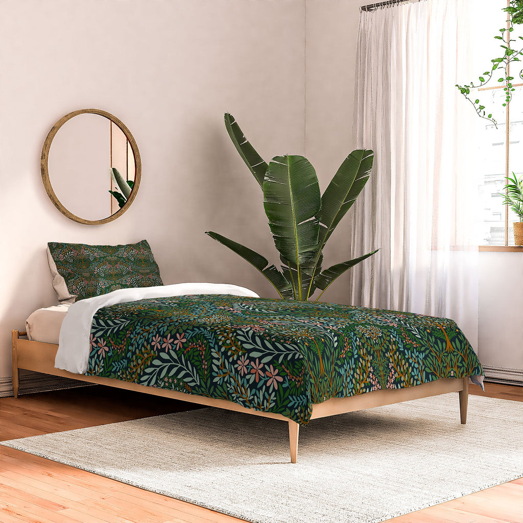 Marta Barragan Camarasa Enchanted Woodland Oasis Comforter