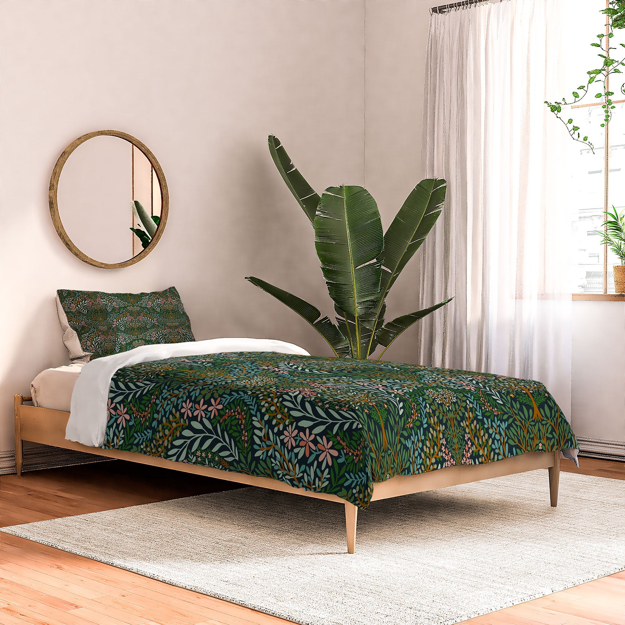 Marta Barragan Camarasa Enchanted Woodland Oasis Comforter