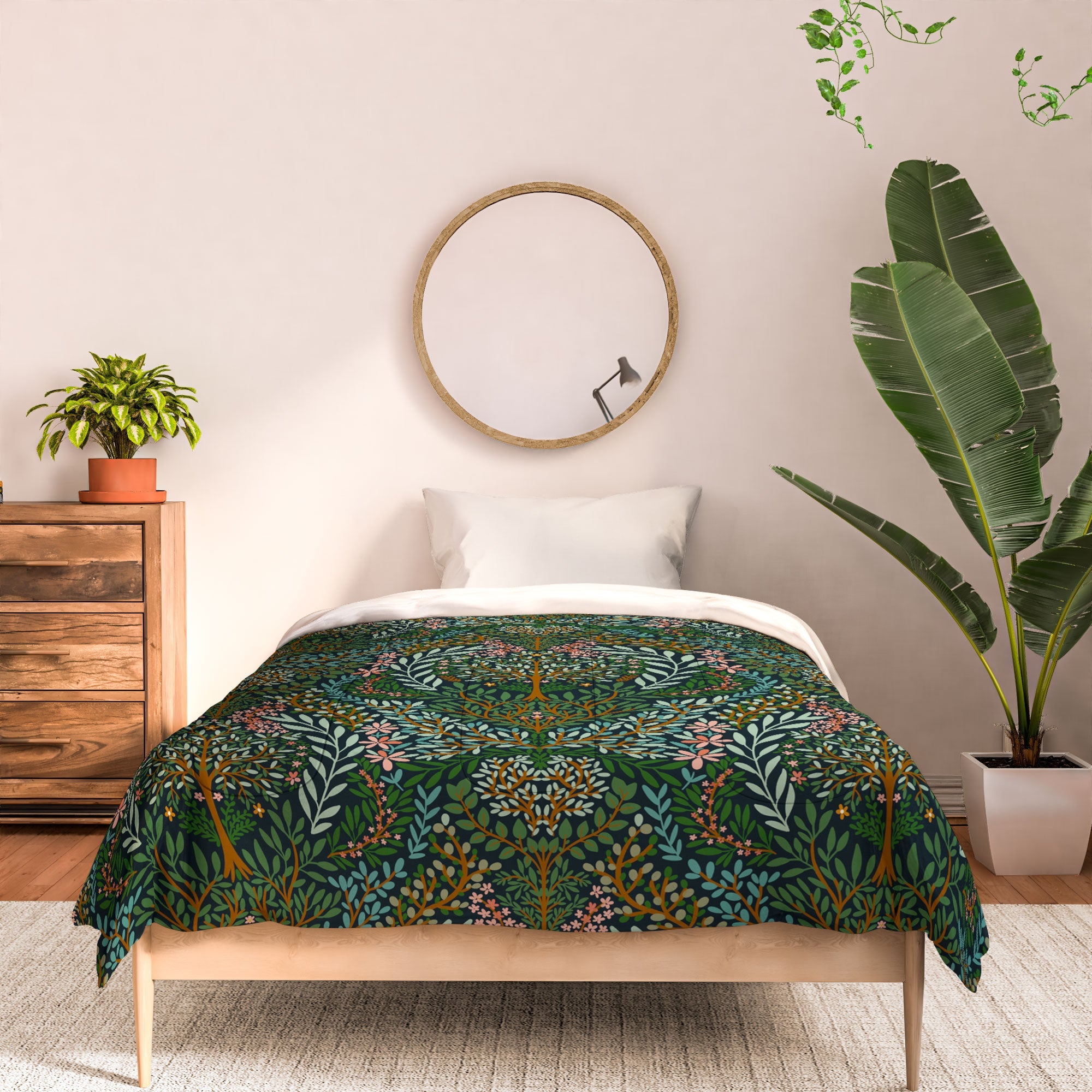 Marta Barragan Camarasa Enchanted Woodland Oasis Comforter