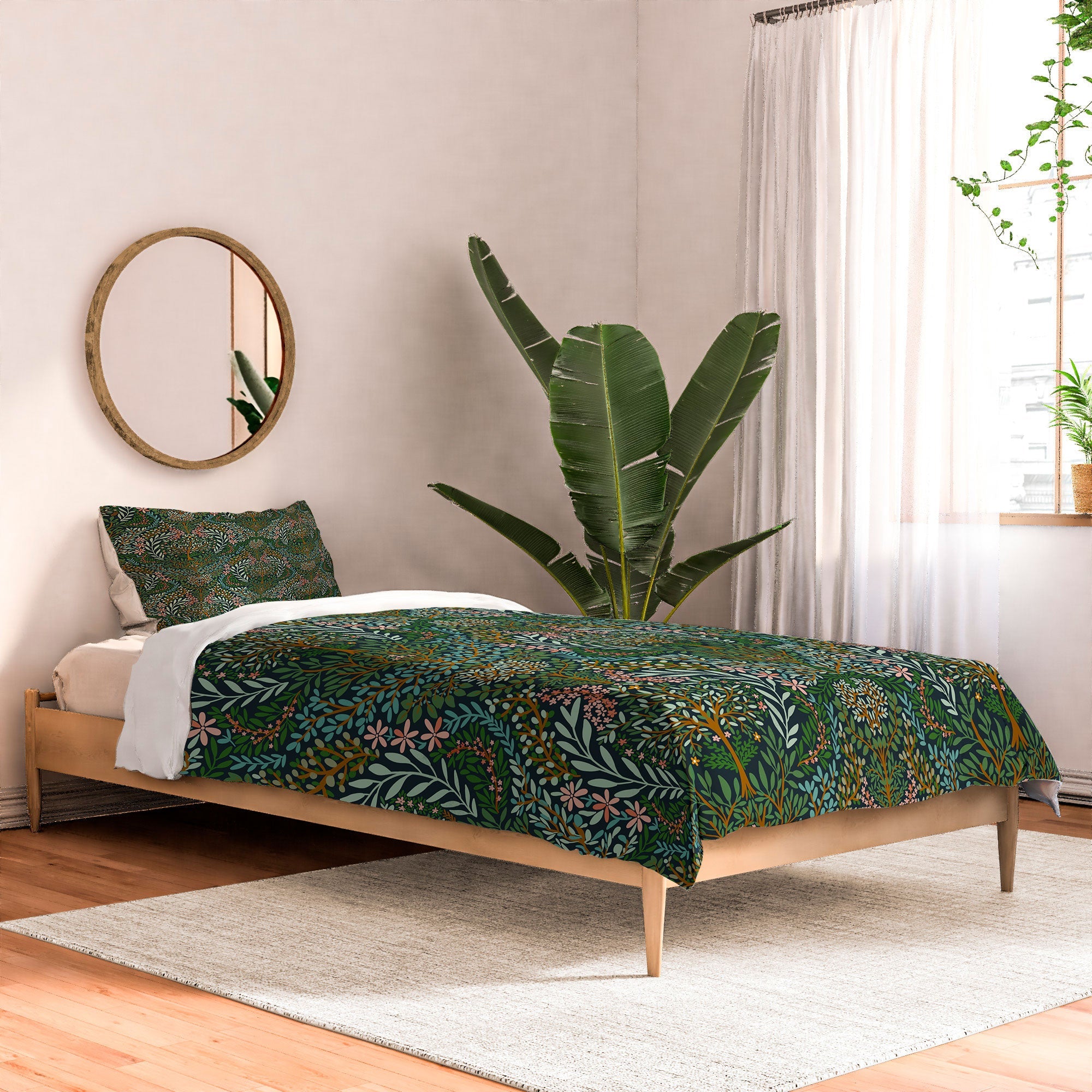Marta Barragan Camarasa Enchanted Woodland Oasis Comforter
