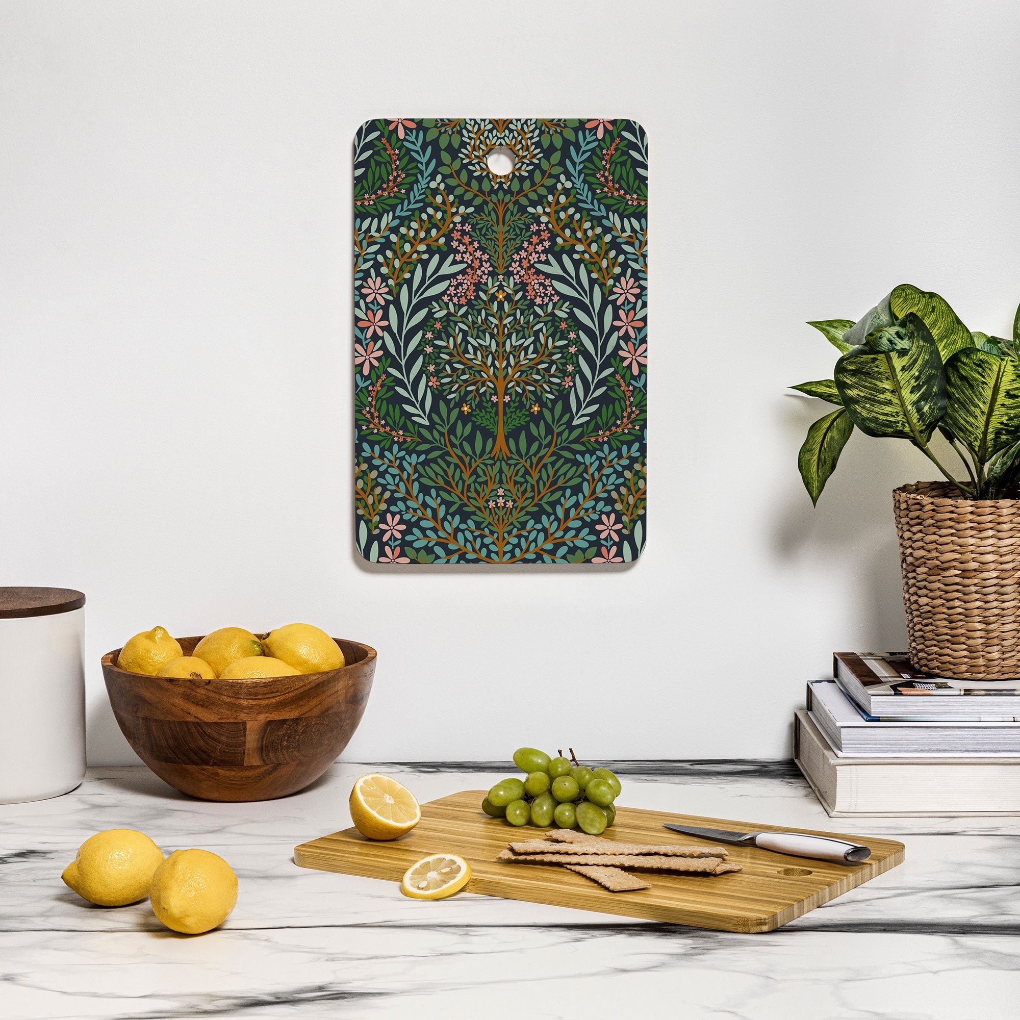 Marta Barragan Camarasa Enchanted Woodland Oasis Cutting Board Rectangle